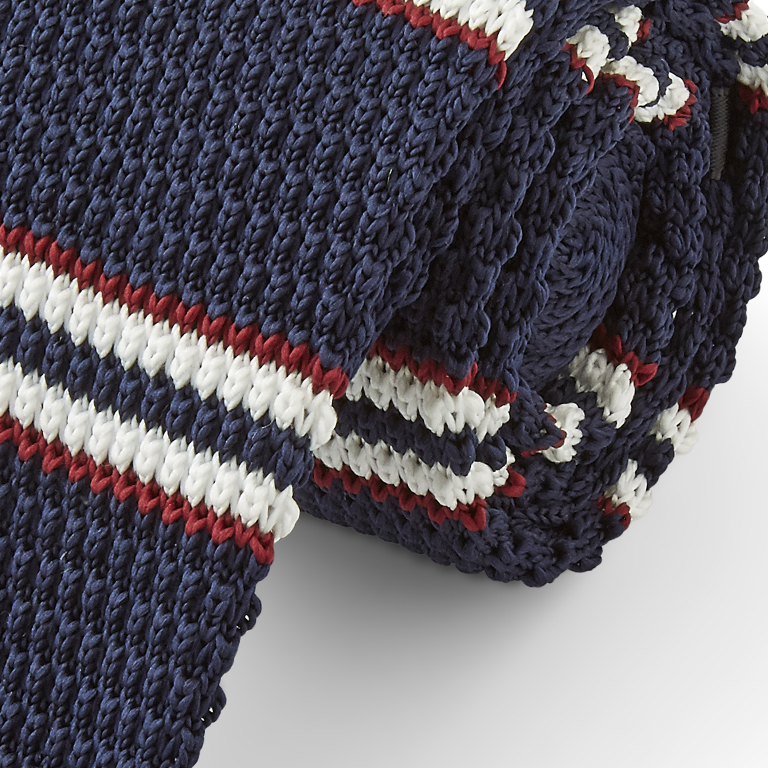 Cravate 'Blue Cable" tricotée - 2