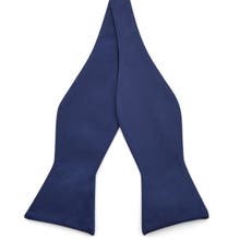 Blue self tie bow ties