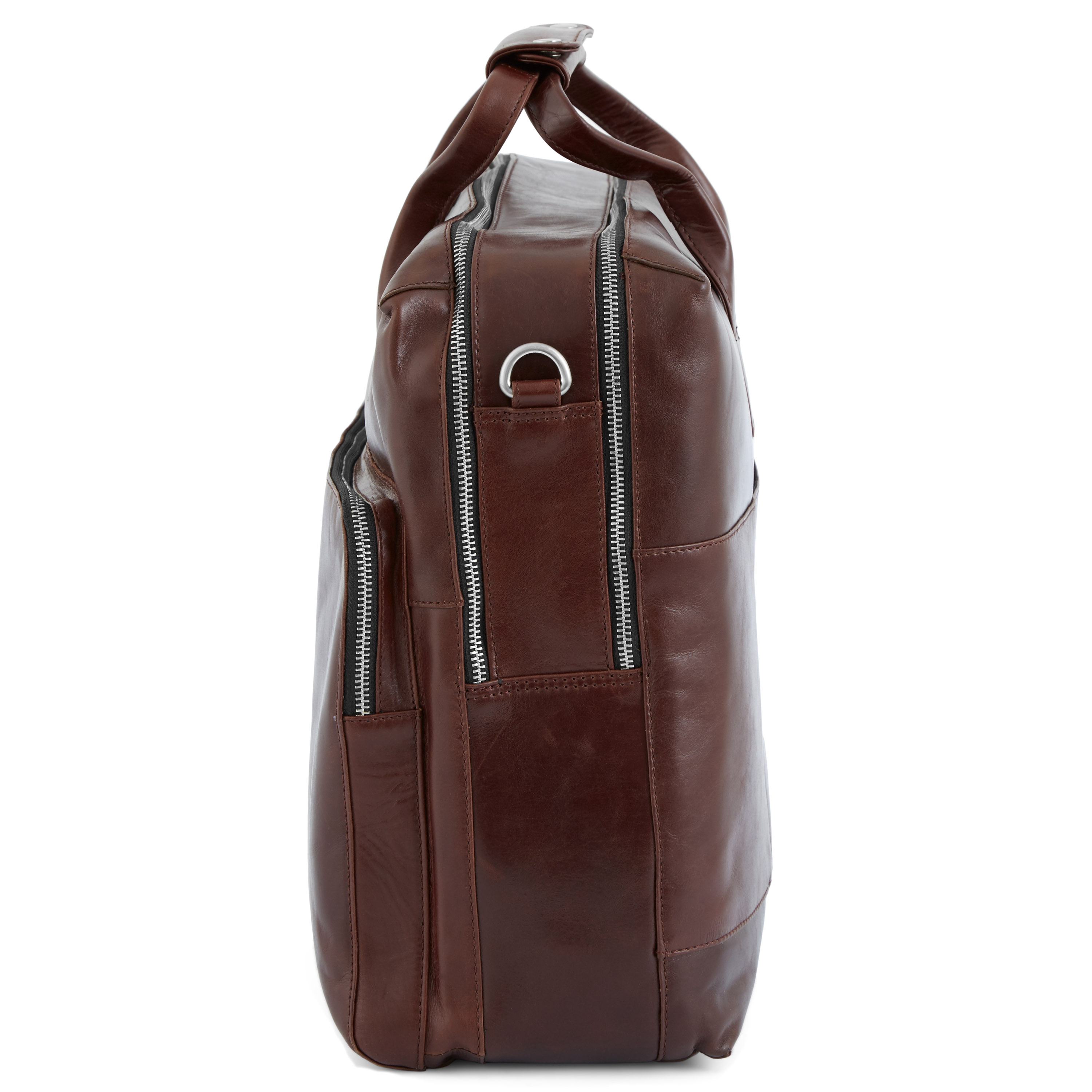 Голяма кафява чанта за през рамо Jasper - 5