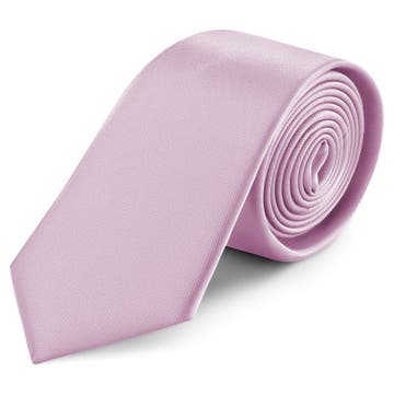 Cravate en satin violet clair - 8 cm