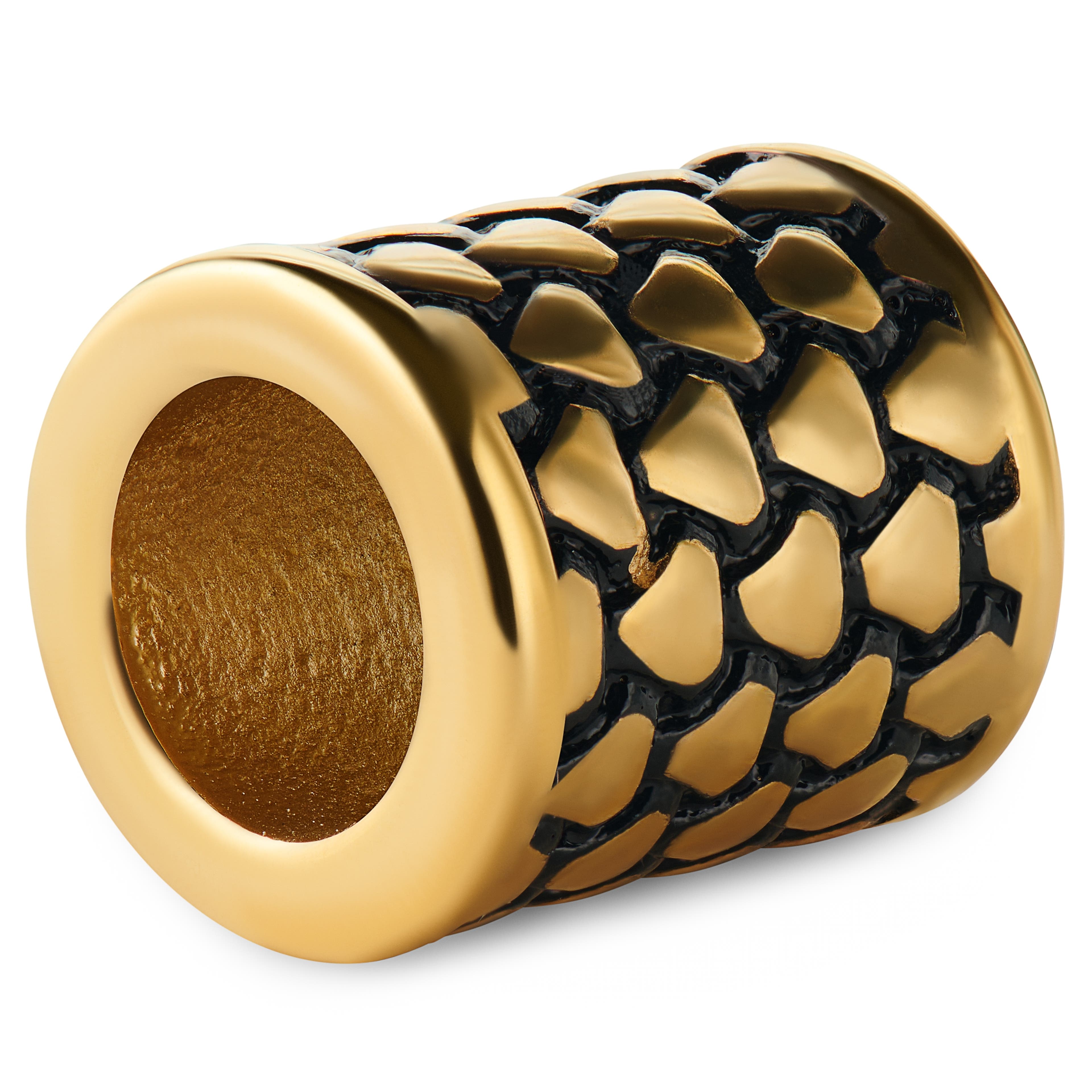 Gold-tone Dragon Scale Beard Ring