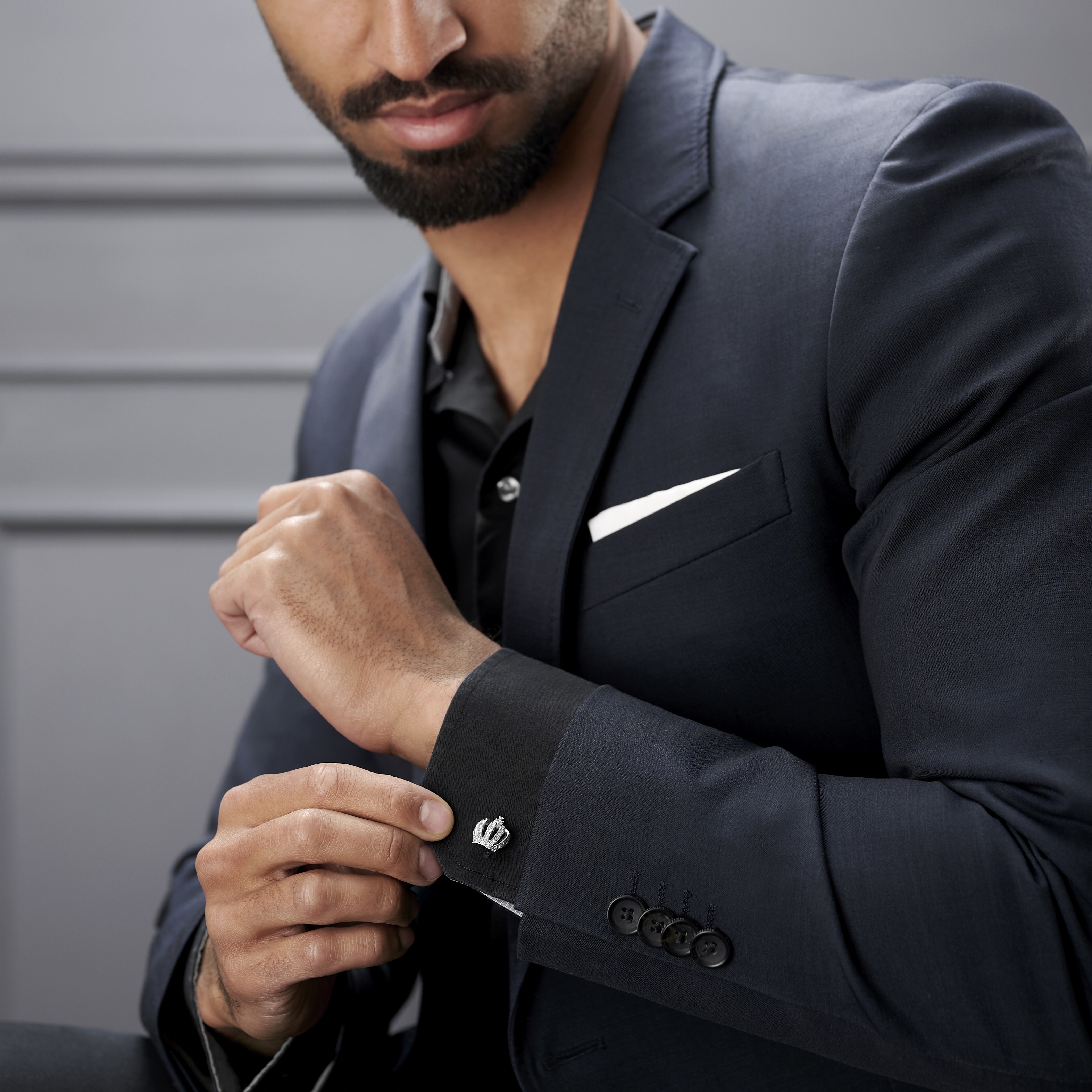 Boutons de manchette Couronne royale - 6