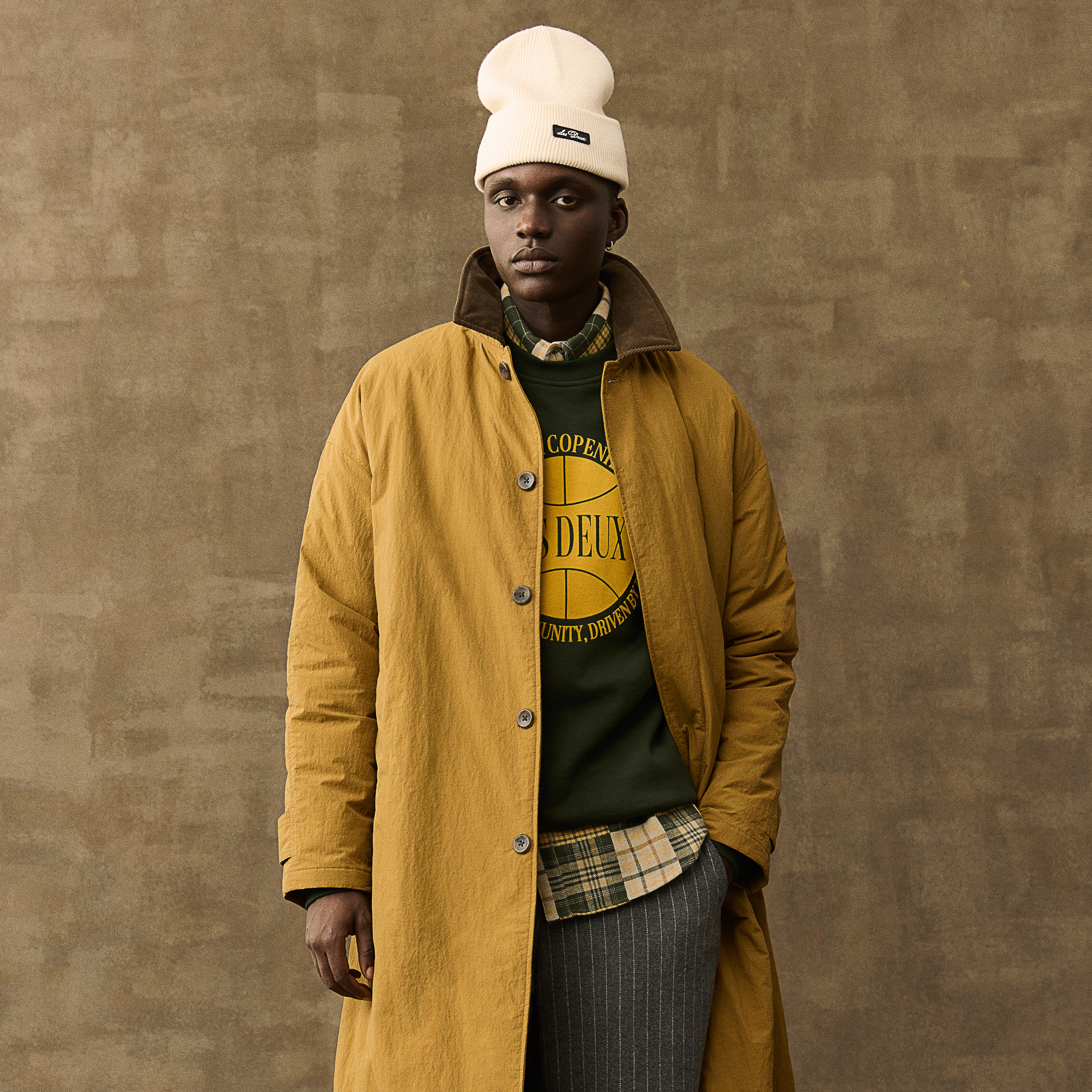 Les Deux | Wayne elfenbensvit mössa med logga - 4