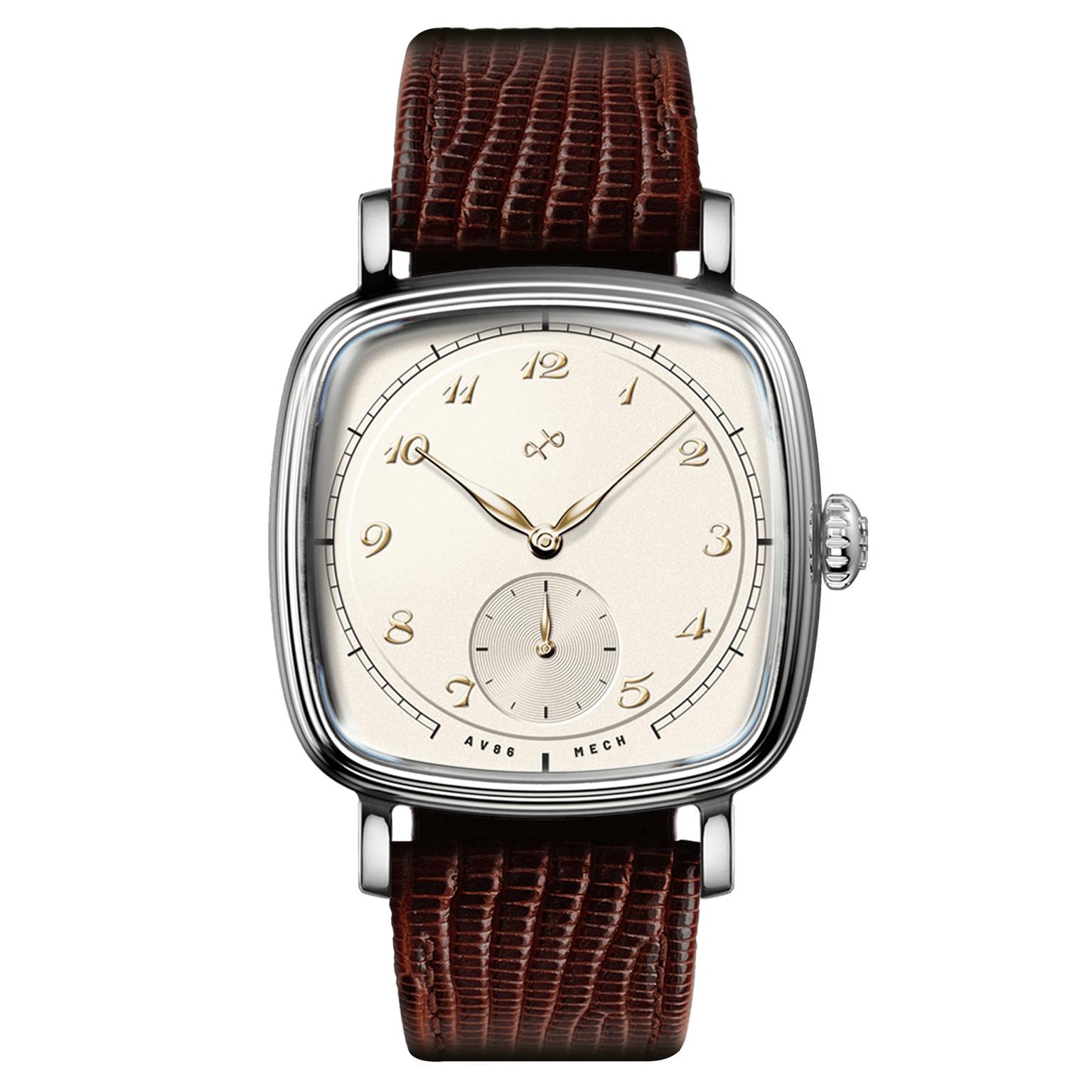 AV86 | 1954 Amalfi reloj mecánico en tono acero y marfil AV86 | 1954 Amalfi reloj mecánico en tono acero y marfil