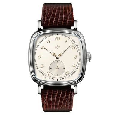 AV86 | 1954 Amalfi mechanisch horloge van staal en gebroken wit AV86 | 1954 Amalfi mechanisch horloge van staal en gebroken wit