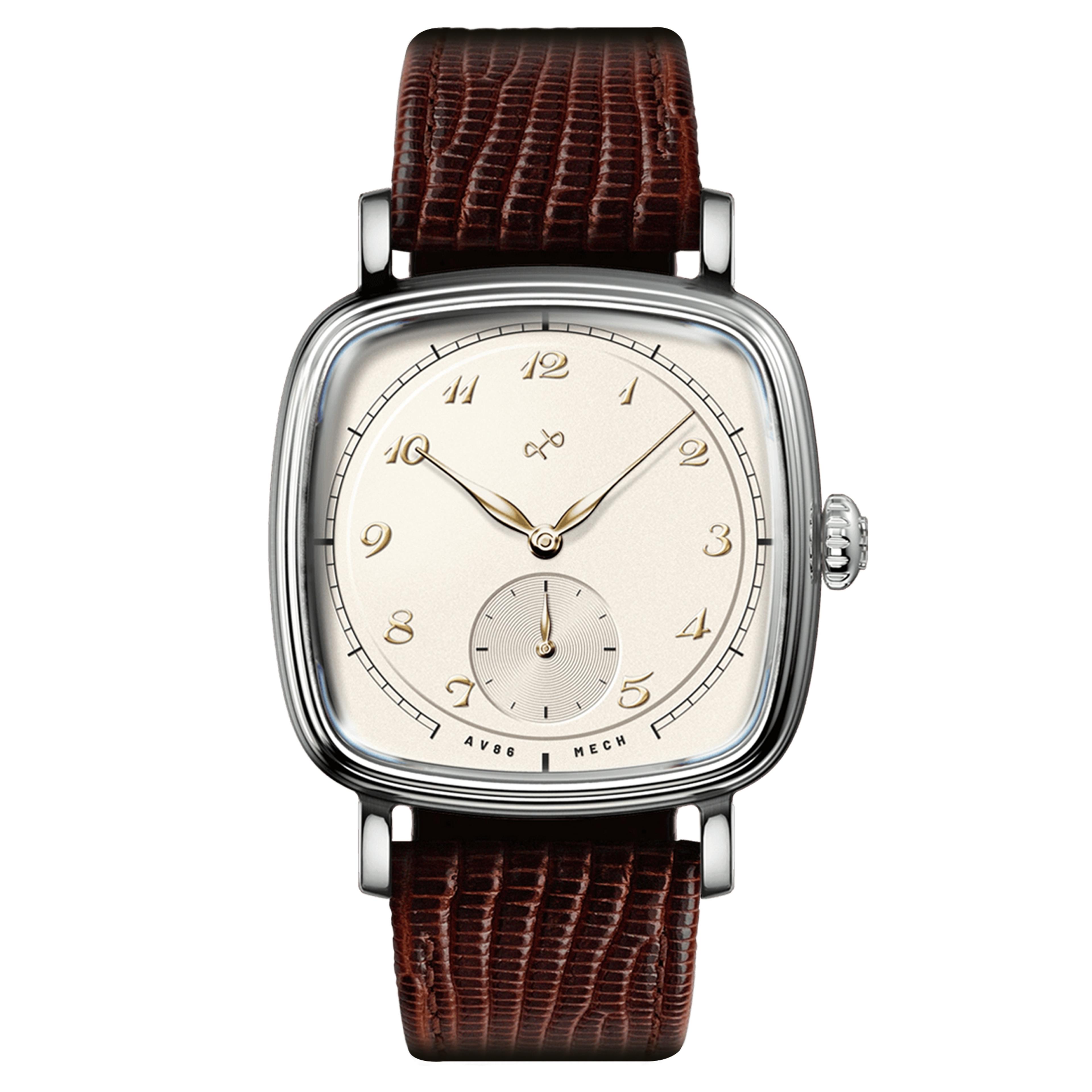 AV86 | 1954 Amalfi Montre Mécanique Acier & Blanc cassé - 1