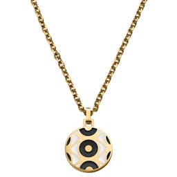 Evil Eye | Gold-tone Circle Necklace