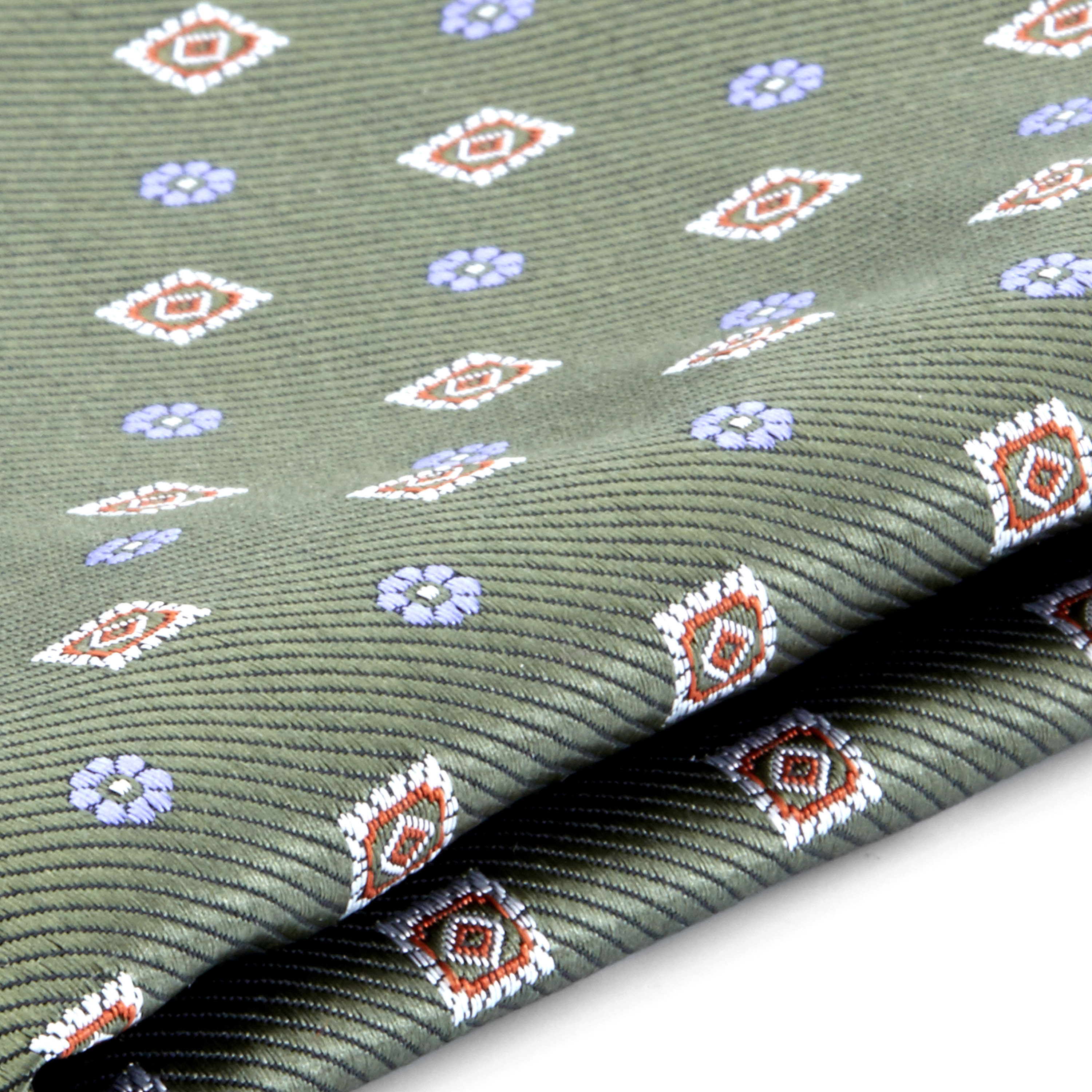 Green Patterned Pocket Square - 2