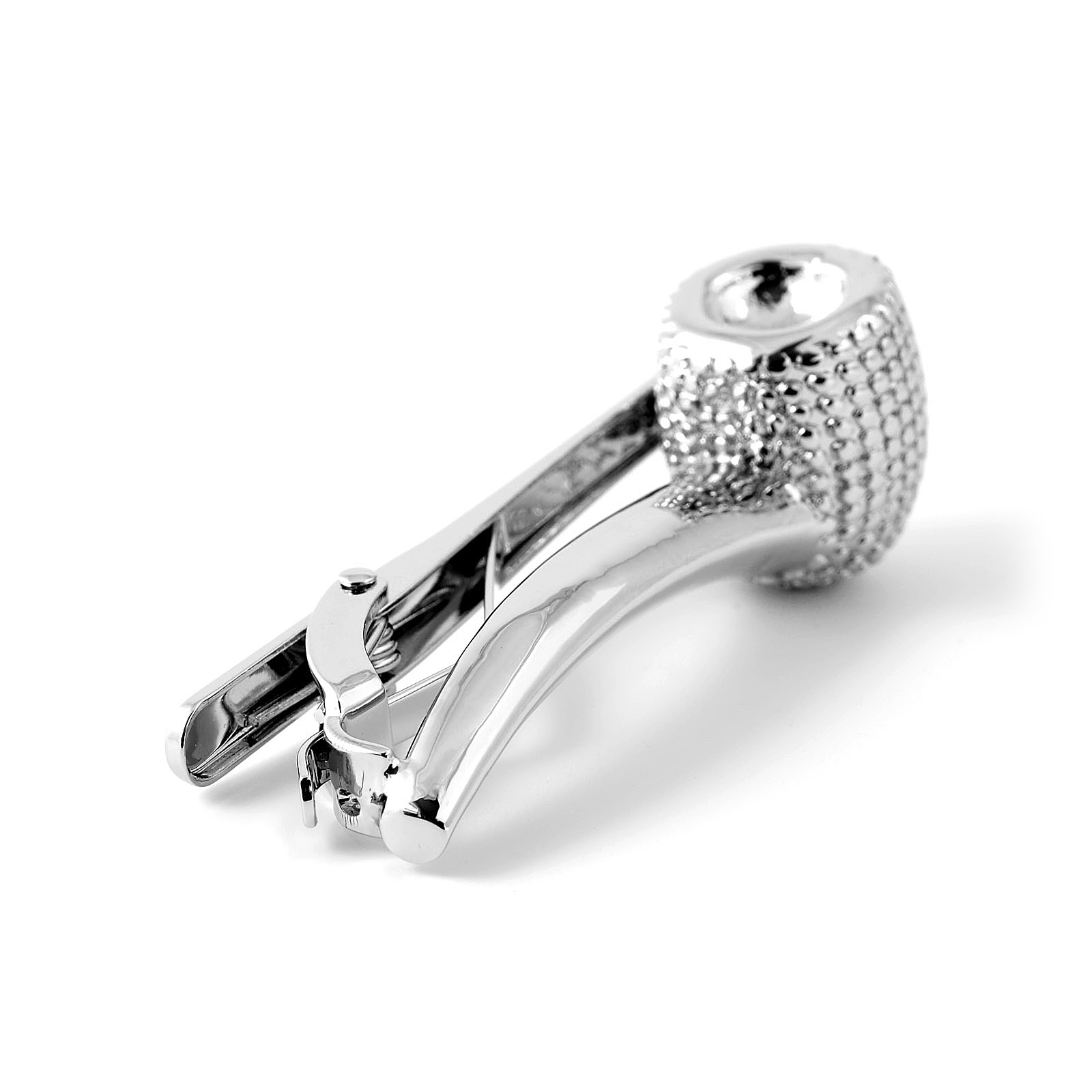 Map ezüst tónusú pipa nyakkendőcsíptető  - 3