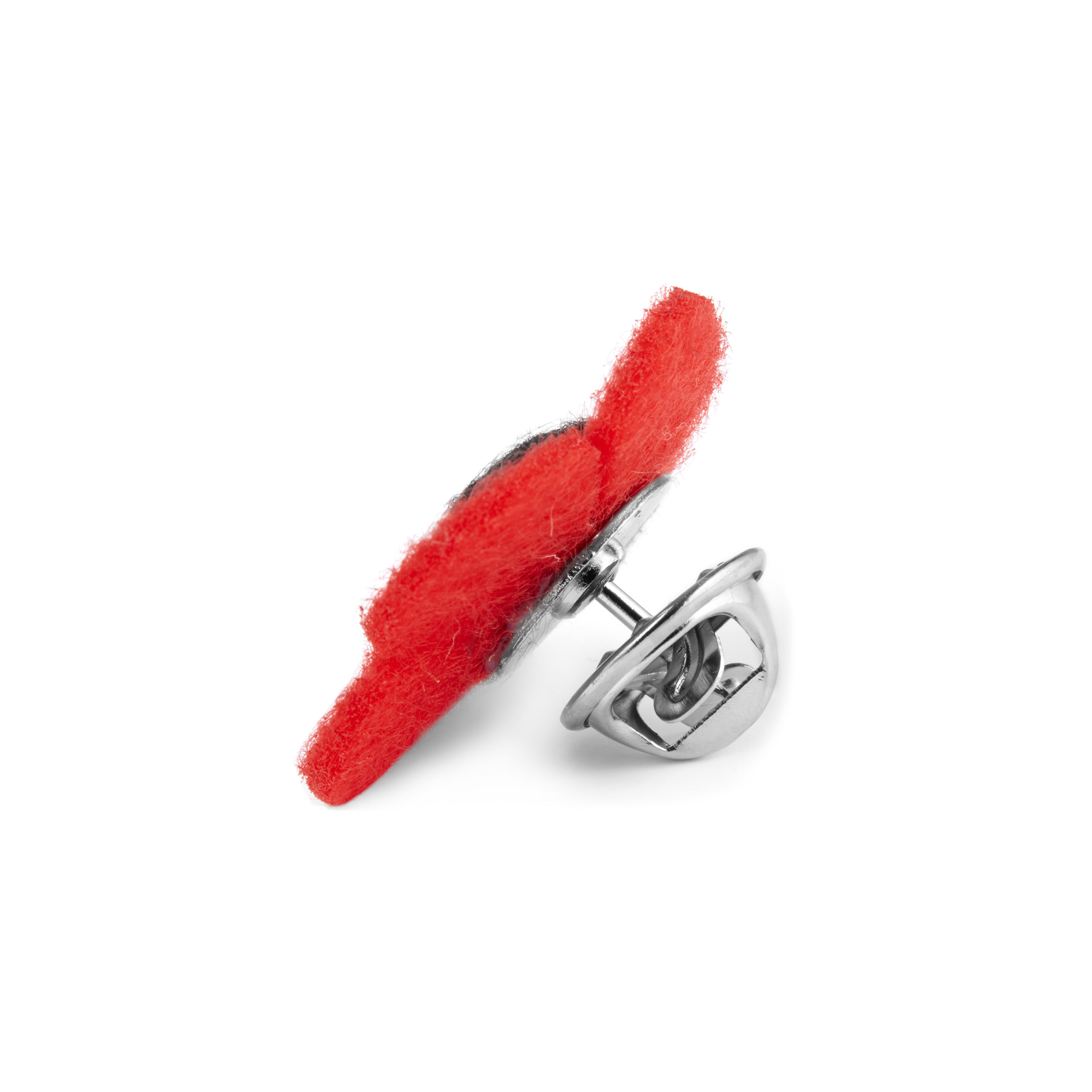 Speld met Rood en Zwart Bloemmotief - 4