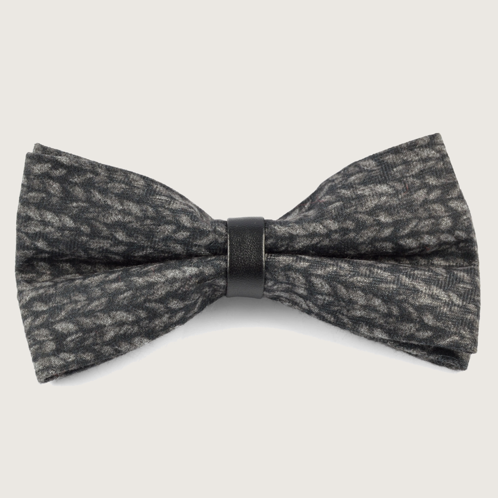 Grey Feather Wool Pre-Tied Bow Tie | In stock! | Tailor Toki