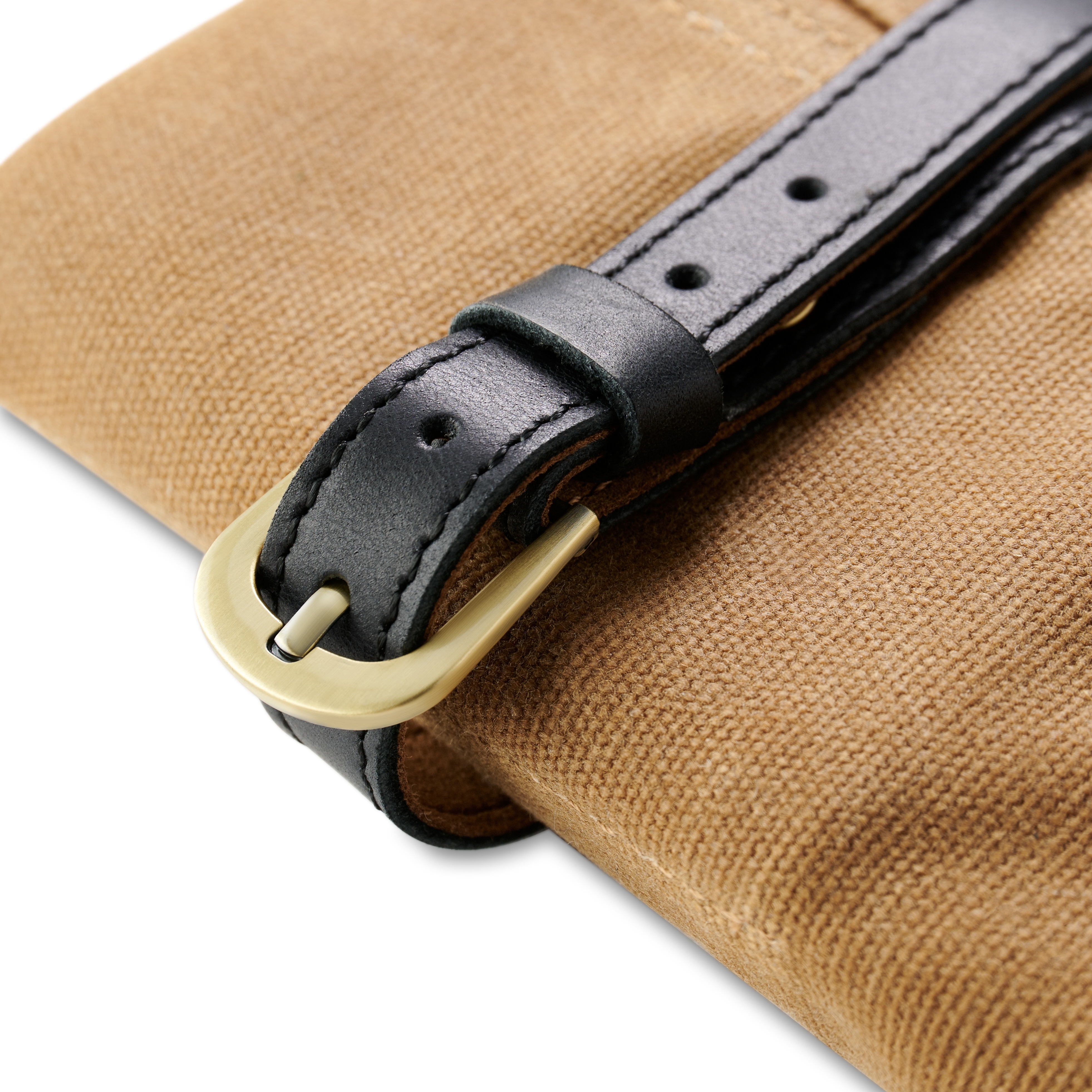Khaki Waxed Canvas Five Pocket Watch Roll - 6