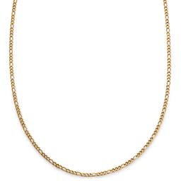 Essentials | 2 mm Gold-tone Figaro Chain Necklace
