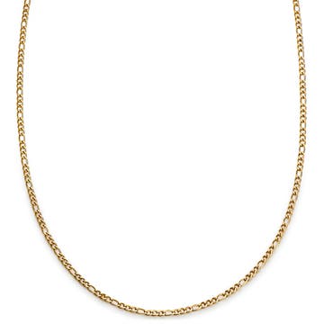 Essentials | Collar de cadena figaro dorado de 2 mm