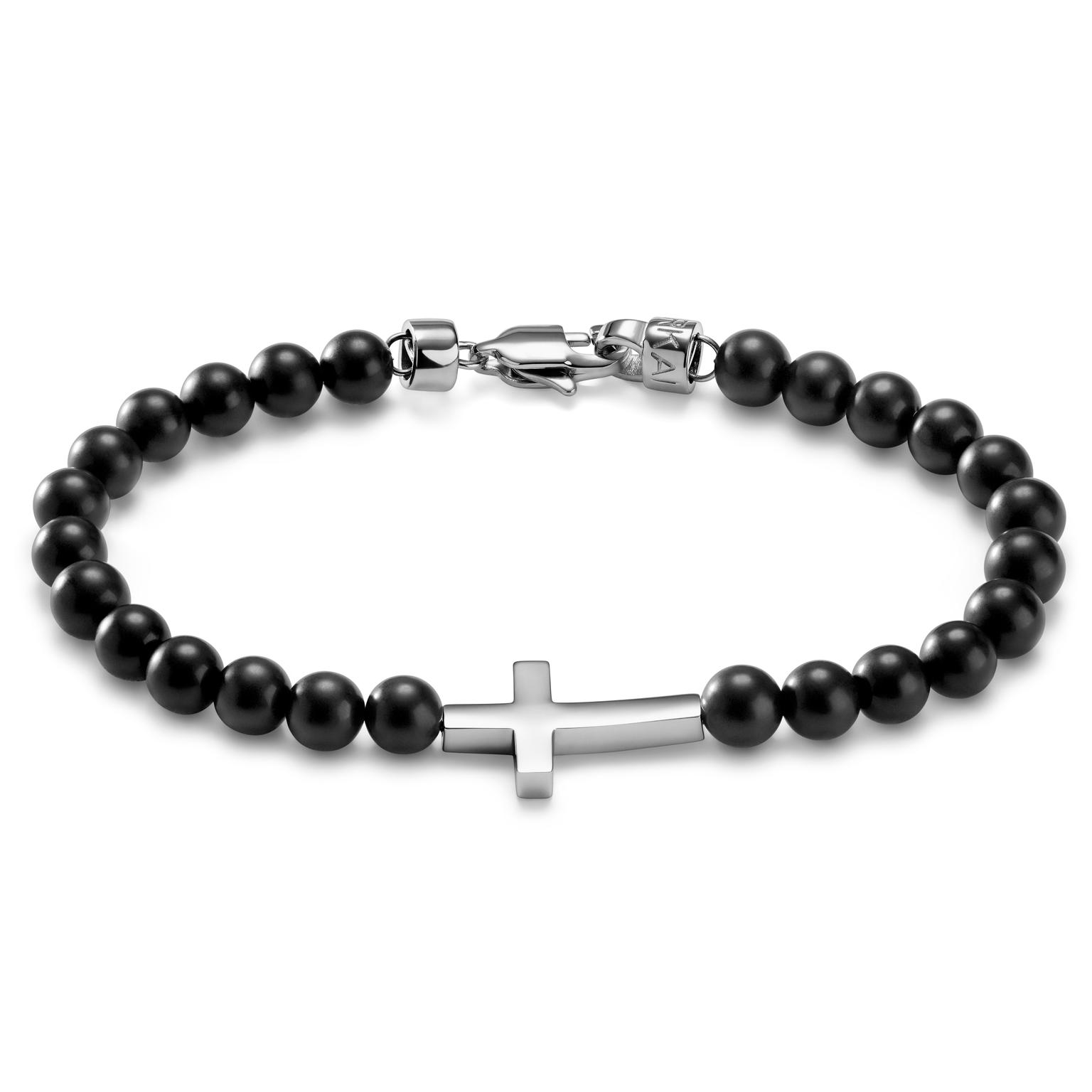Unity | 6 mm Onyx Cross Bracelet Unity | 6 mm Onyx Cross Bracelet
