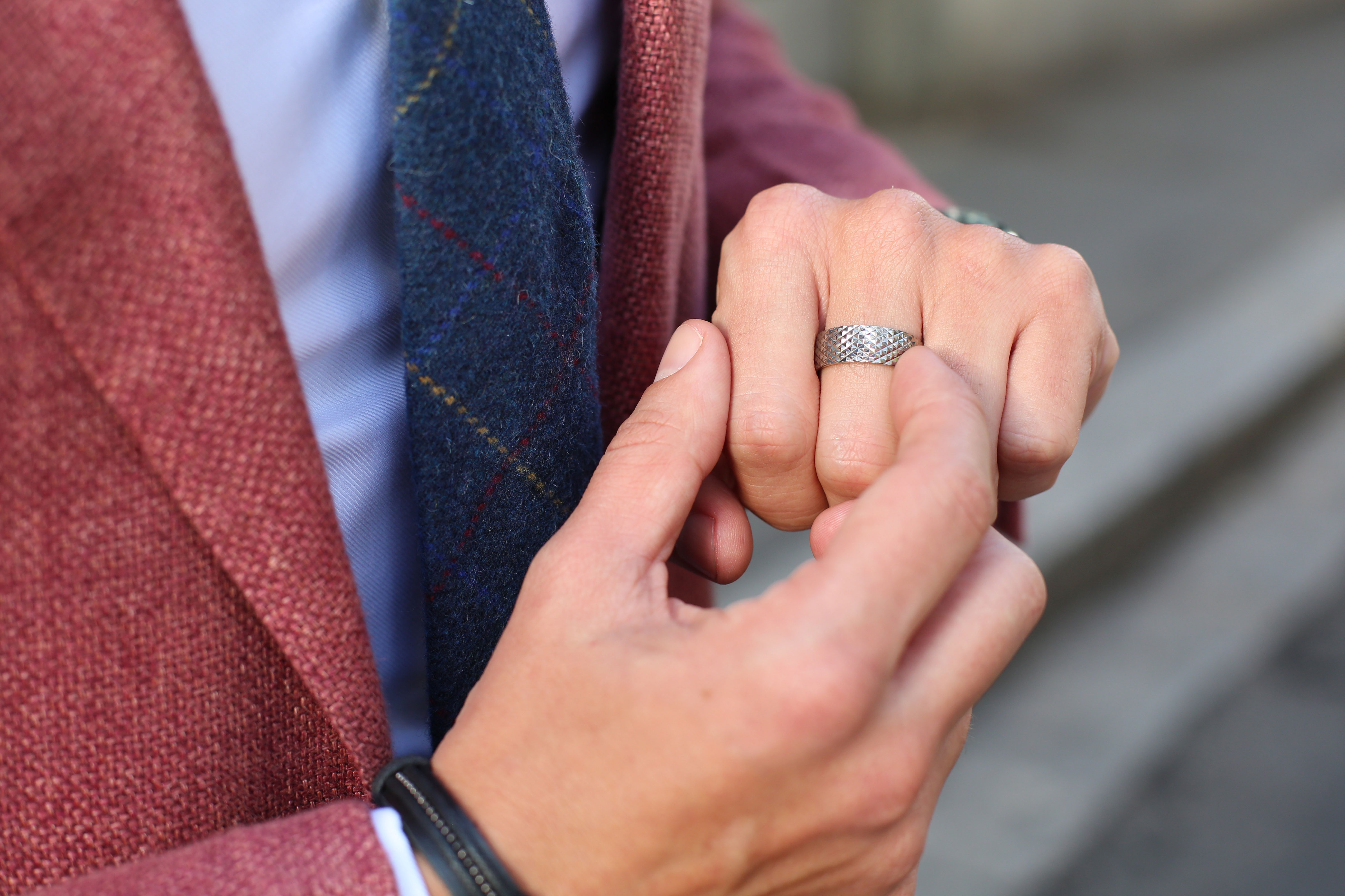 Slangenhuid Titanium Ring  - 4