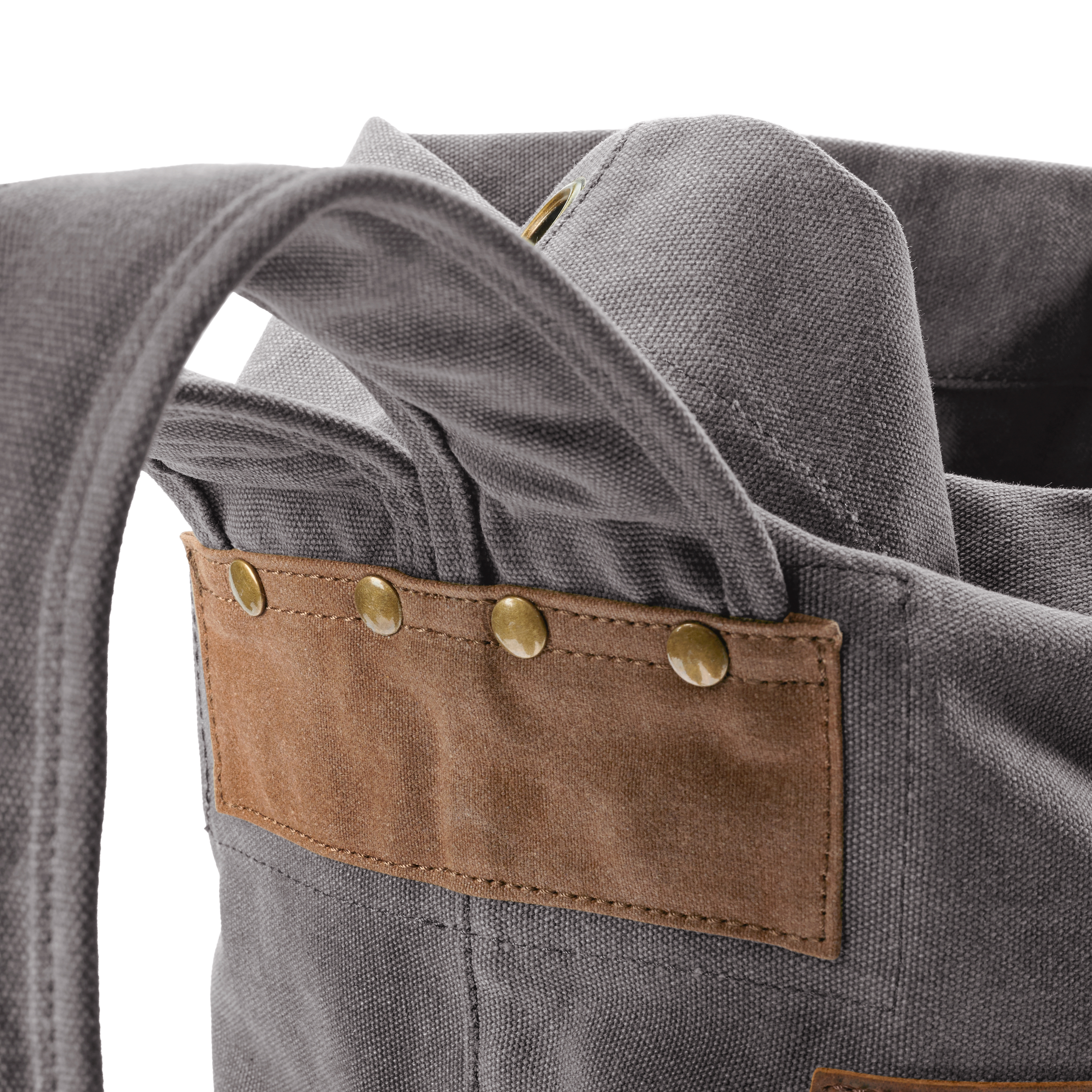Grå Vintage Style Canvas Rygsæk - 8