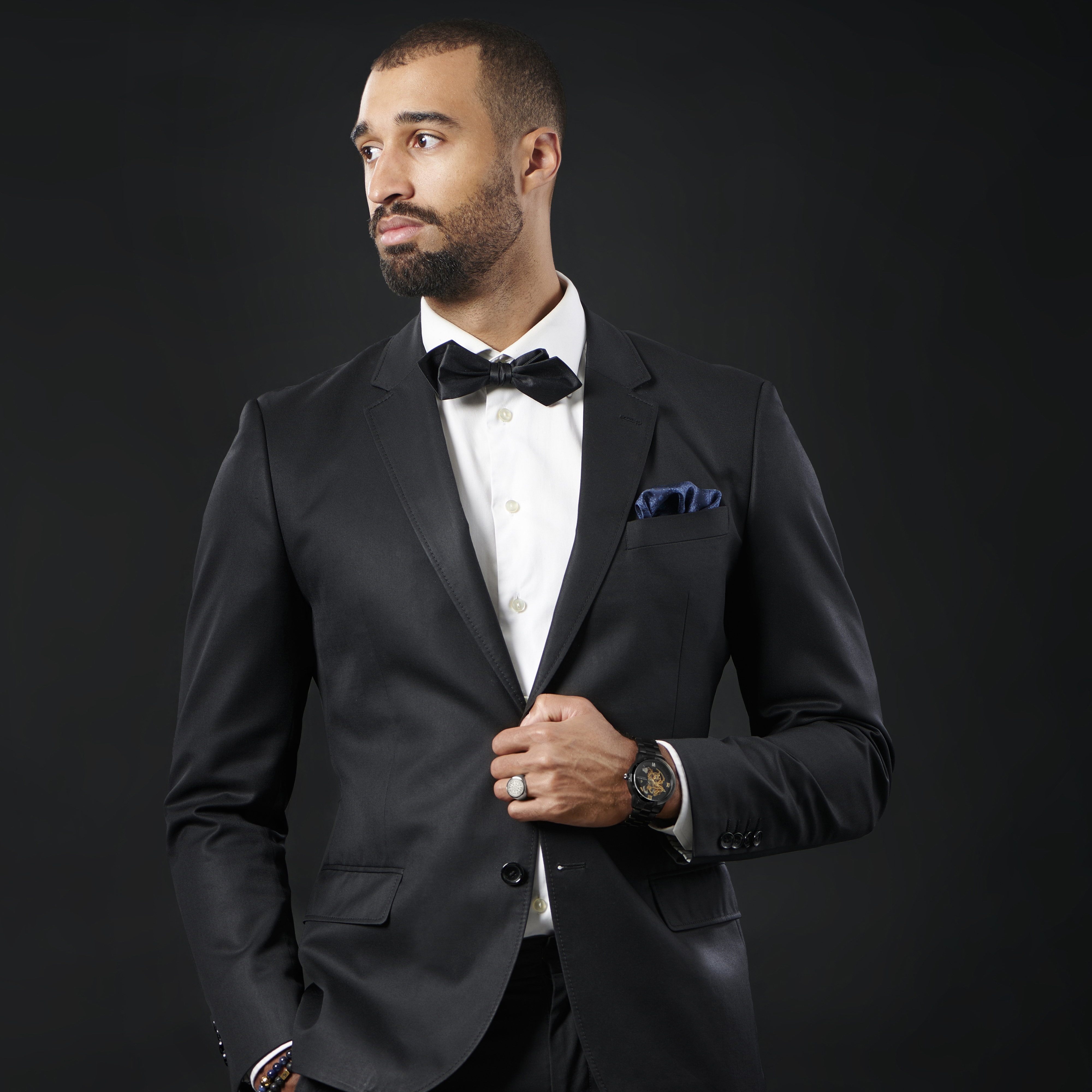 Ryker | Poliruotas chirurginio plieno signetinis žiedas su kompaso simboliu - 4