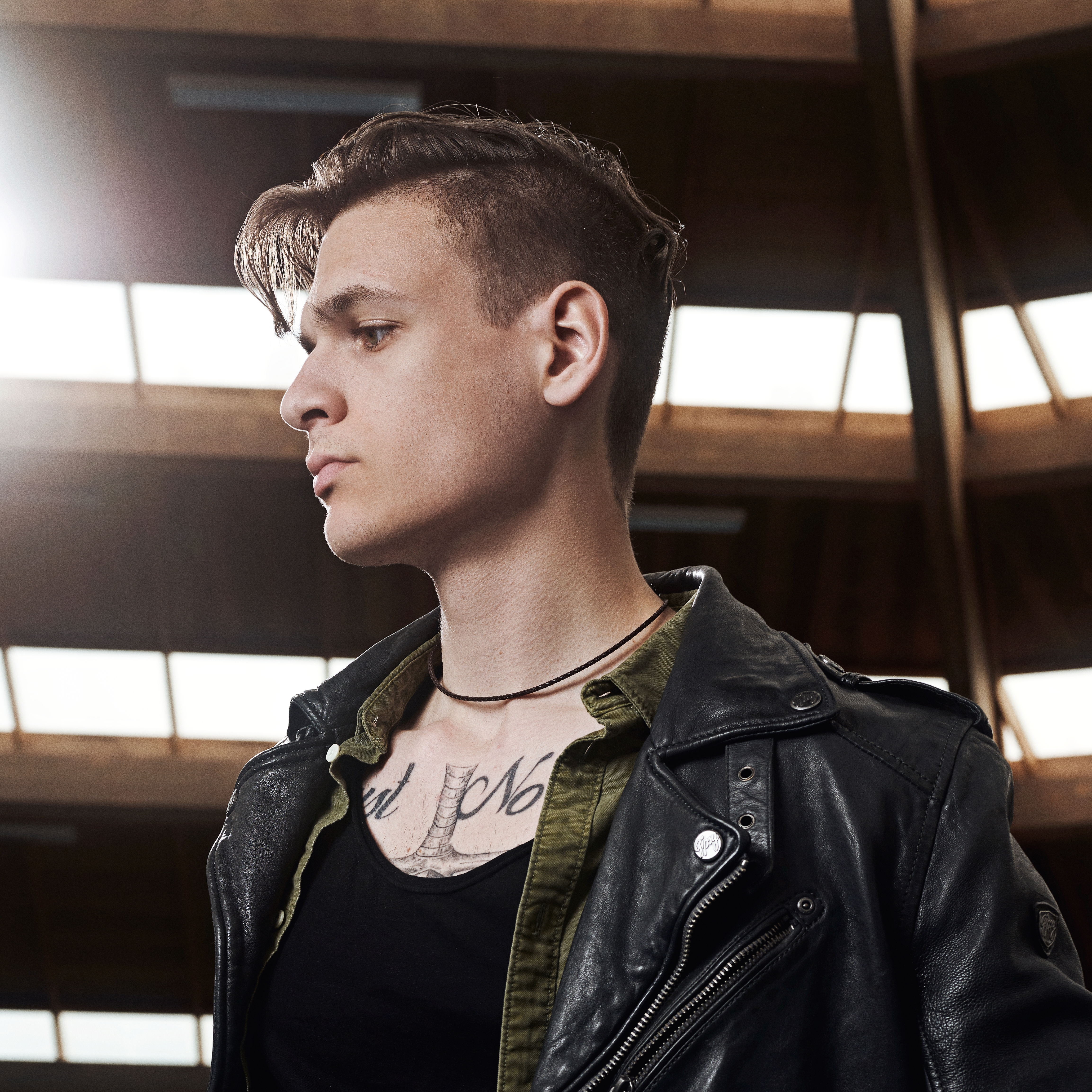 Tenvis | Collier en cuir brun 3 mm - 4