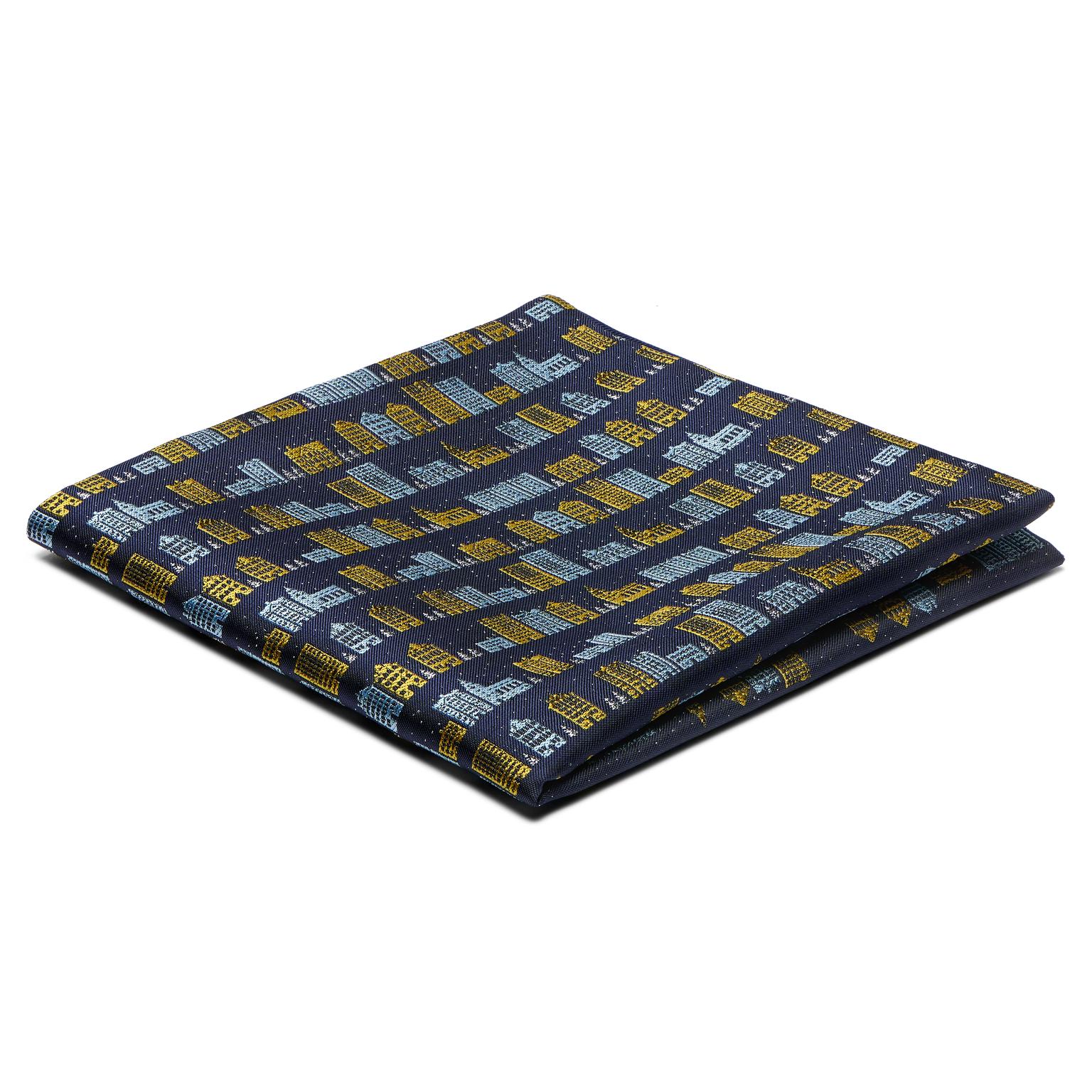 Navy Winter Wonderland Pocket Square Navy Winter Wonderland Pocket Square