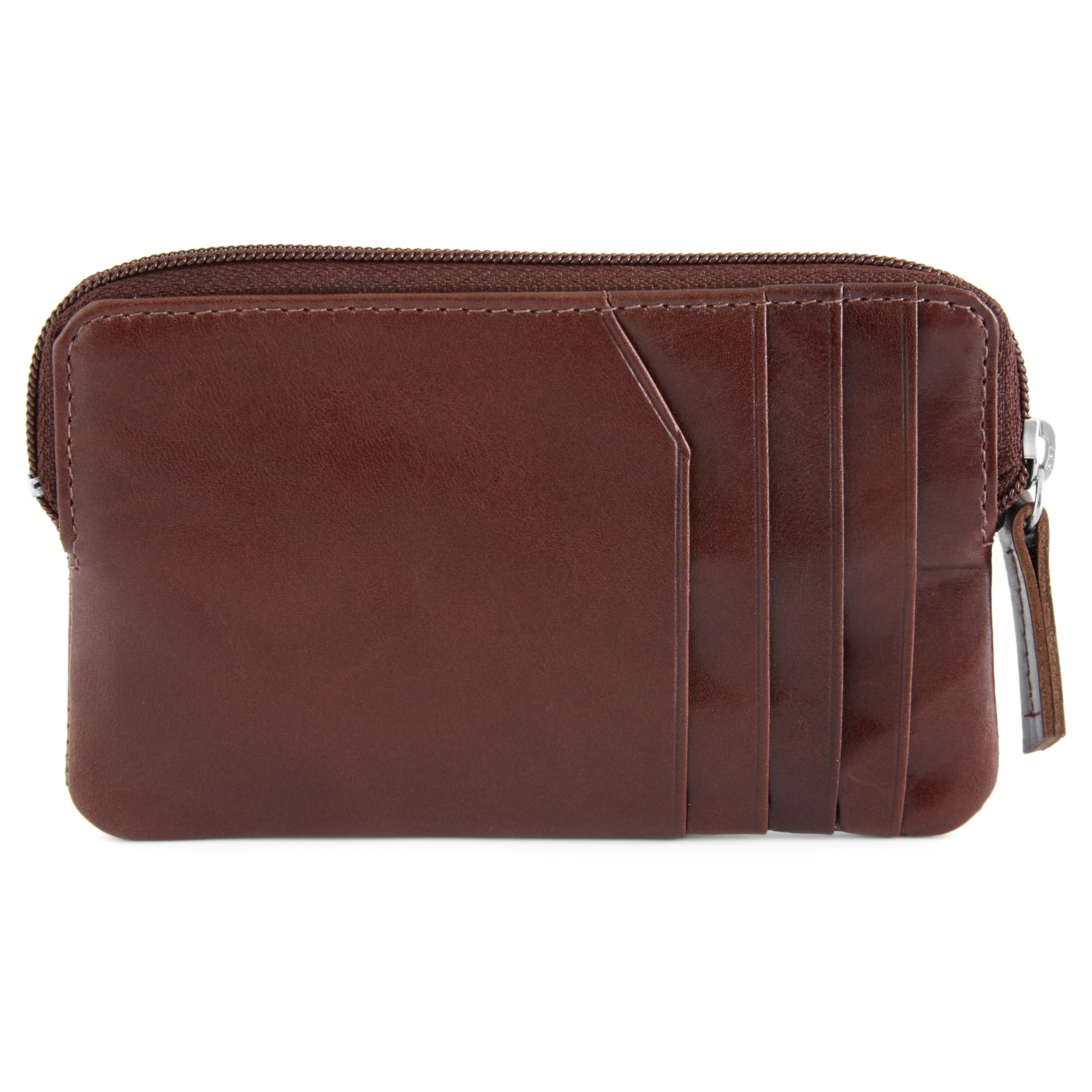 Braune Jasper Leder Geldbörse Mit Reißverschluss - 4