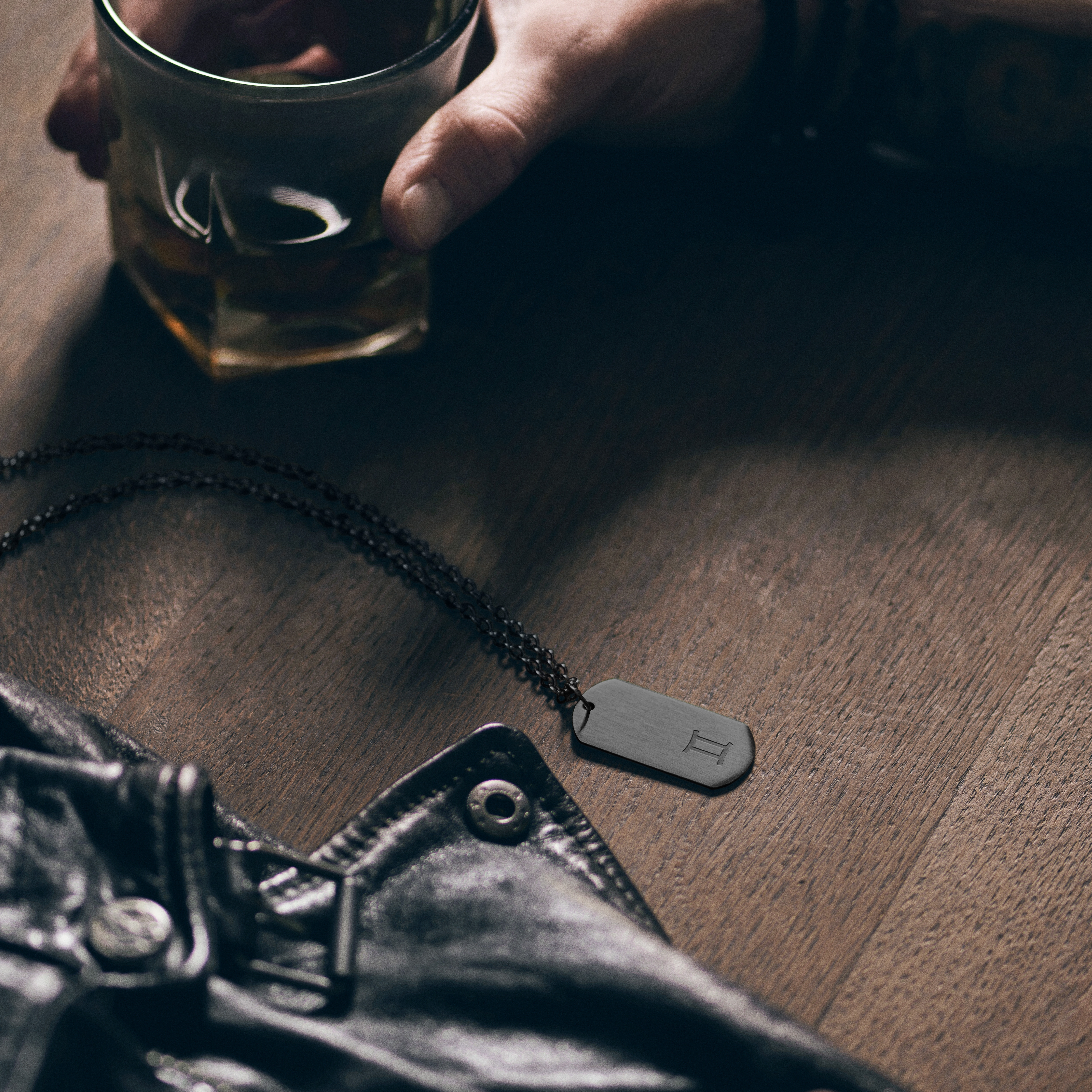 Collier zodiaque en acier gunmetal - Les Gémeaux - 2