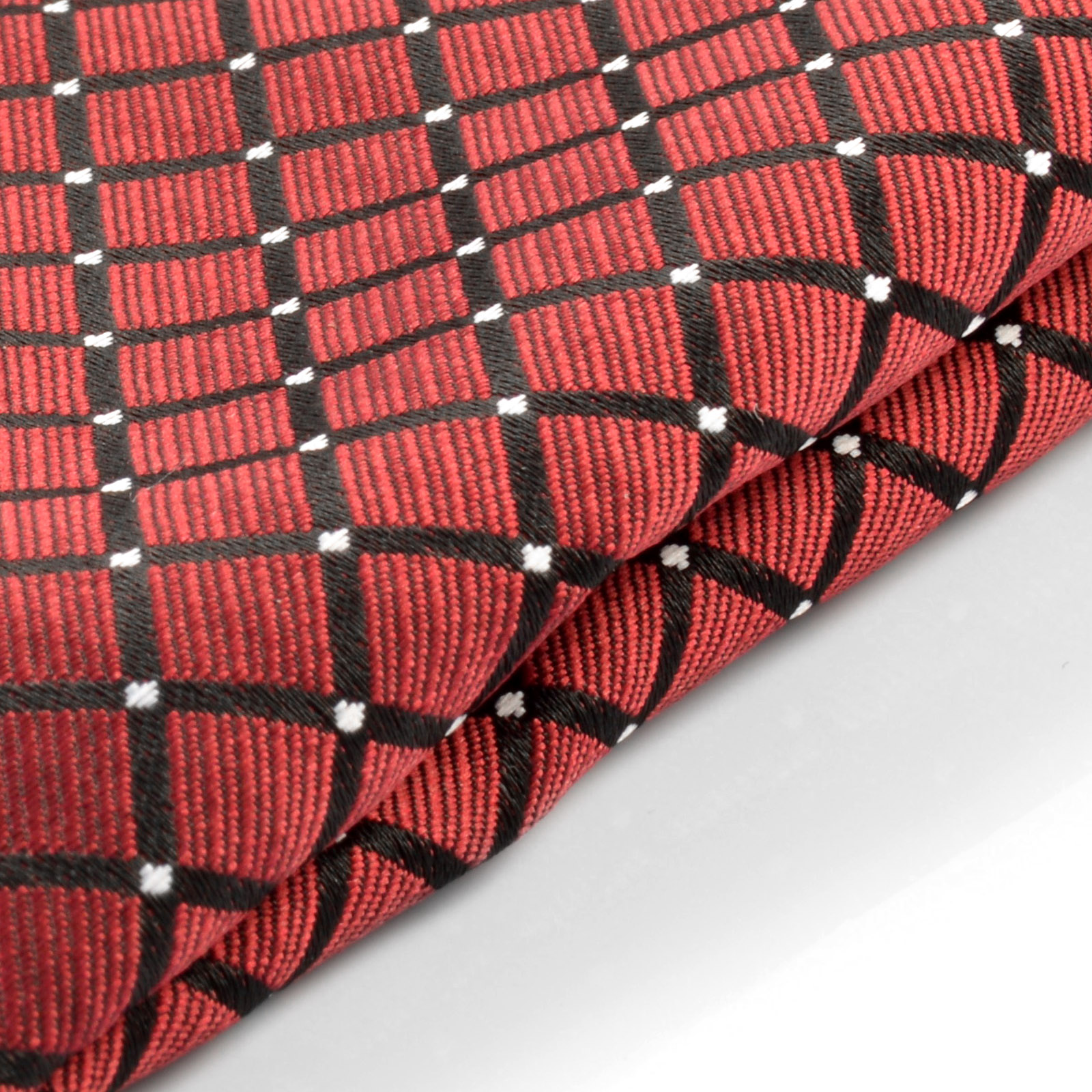 Pañuelo de bolsillo burdeos a cuadros - 2