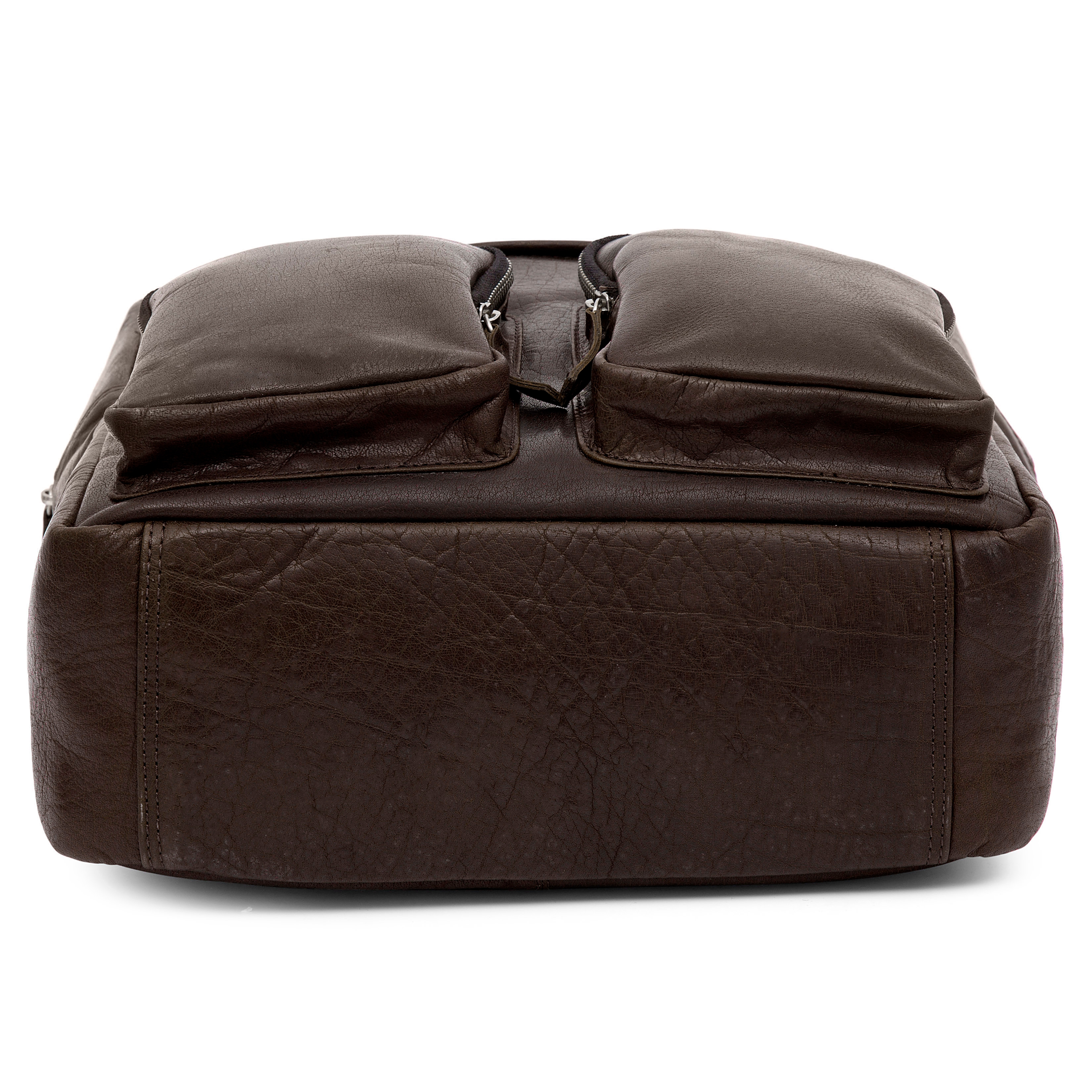 Ретро кафява кожена раница Montreal - 6