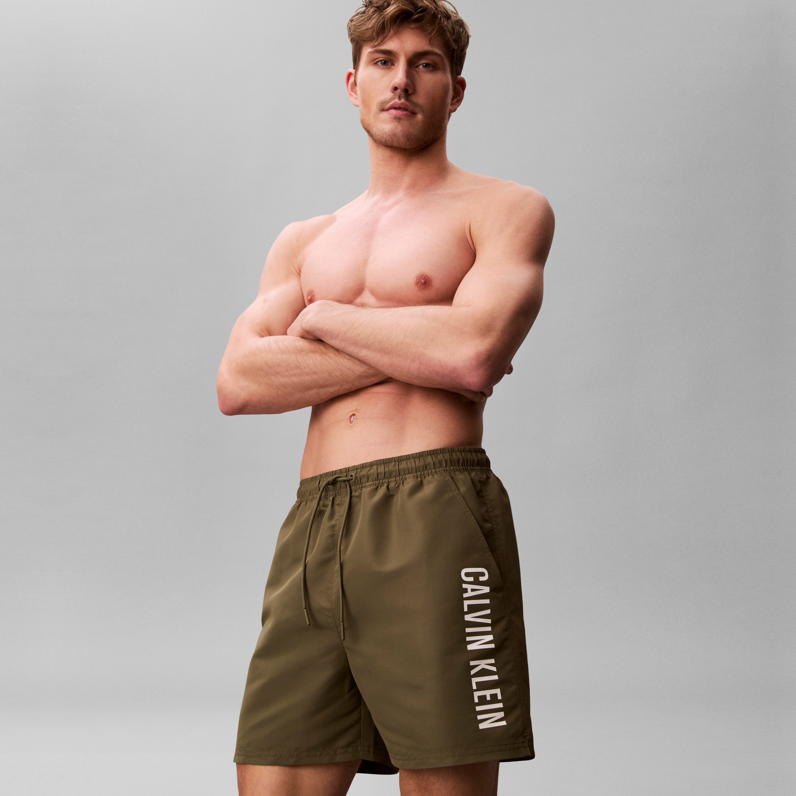 Calvin Klein | Khaki plavkové šortky - 2
