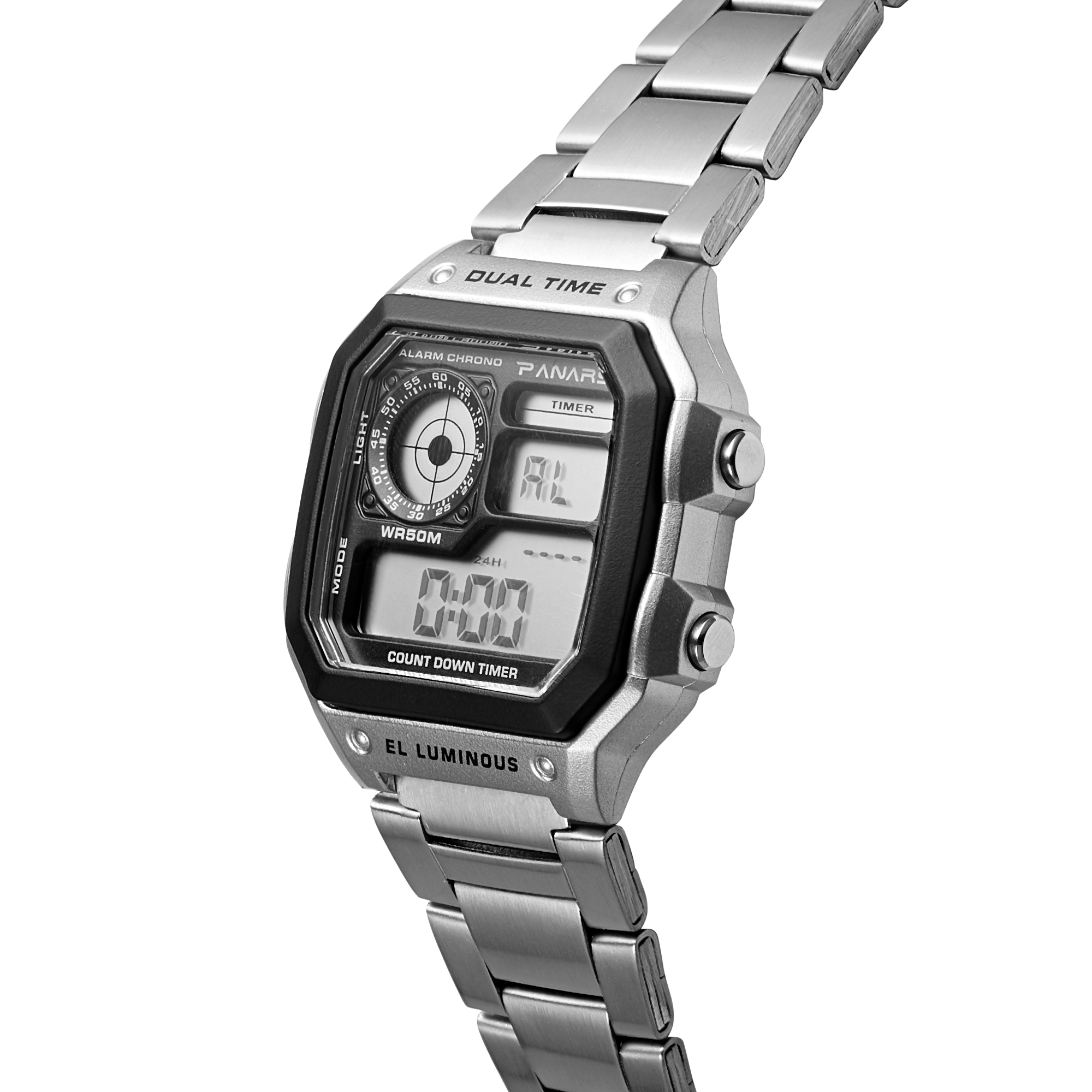 Ceas digital argintiu Jeremy - 2