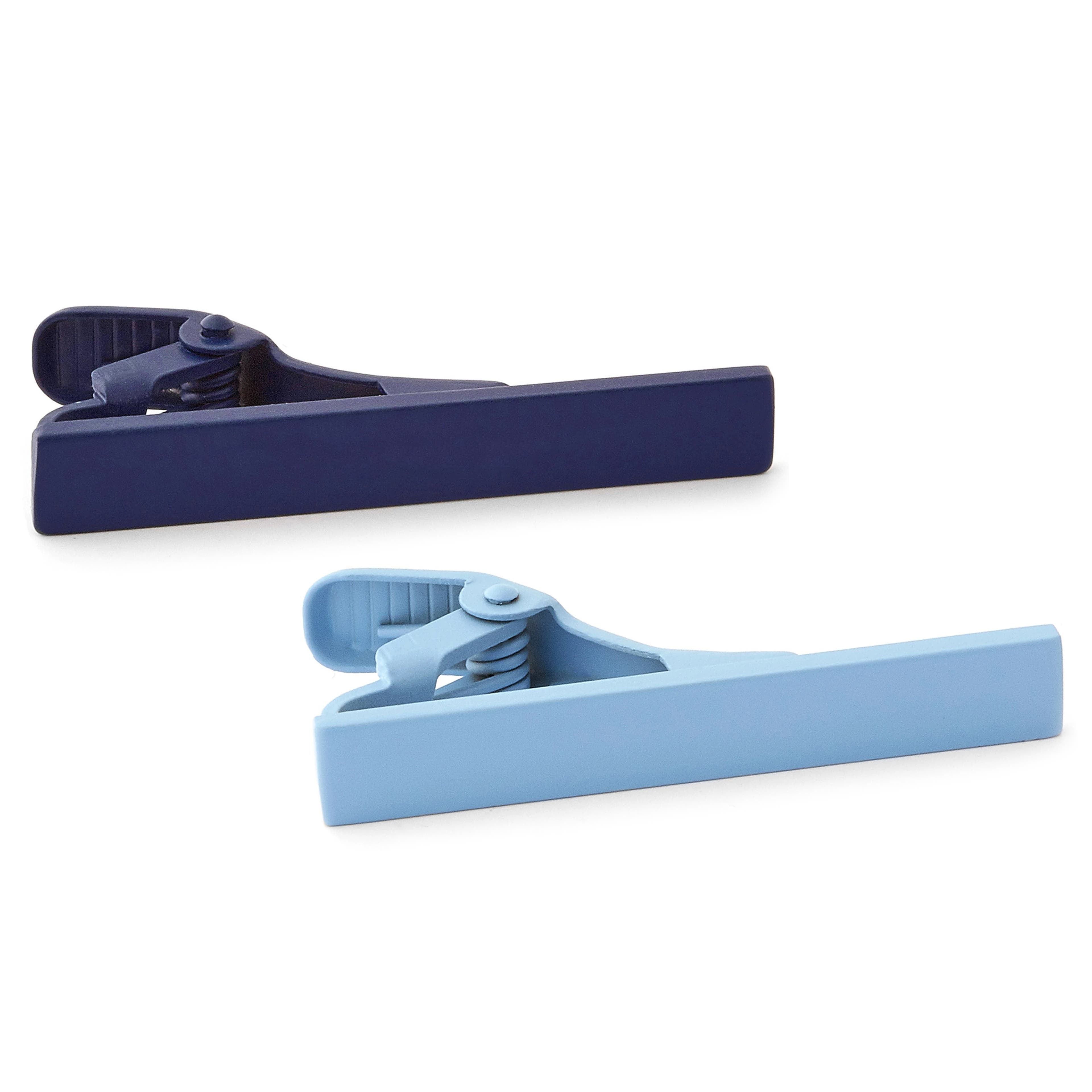 Blue Tie Clip Set