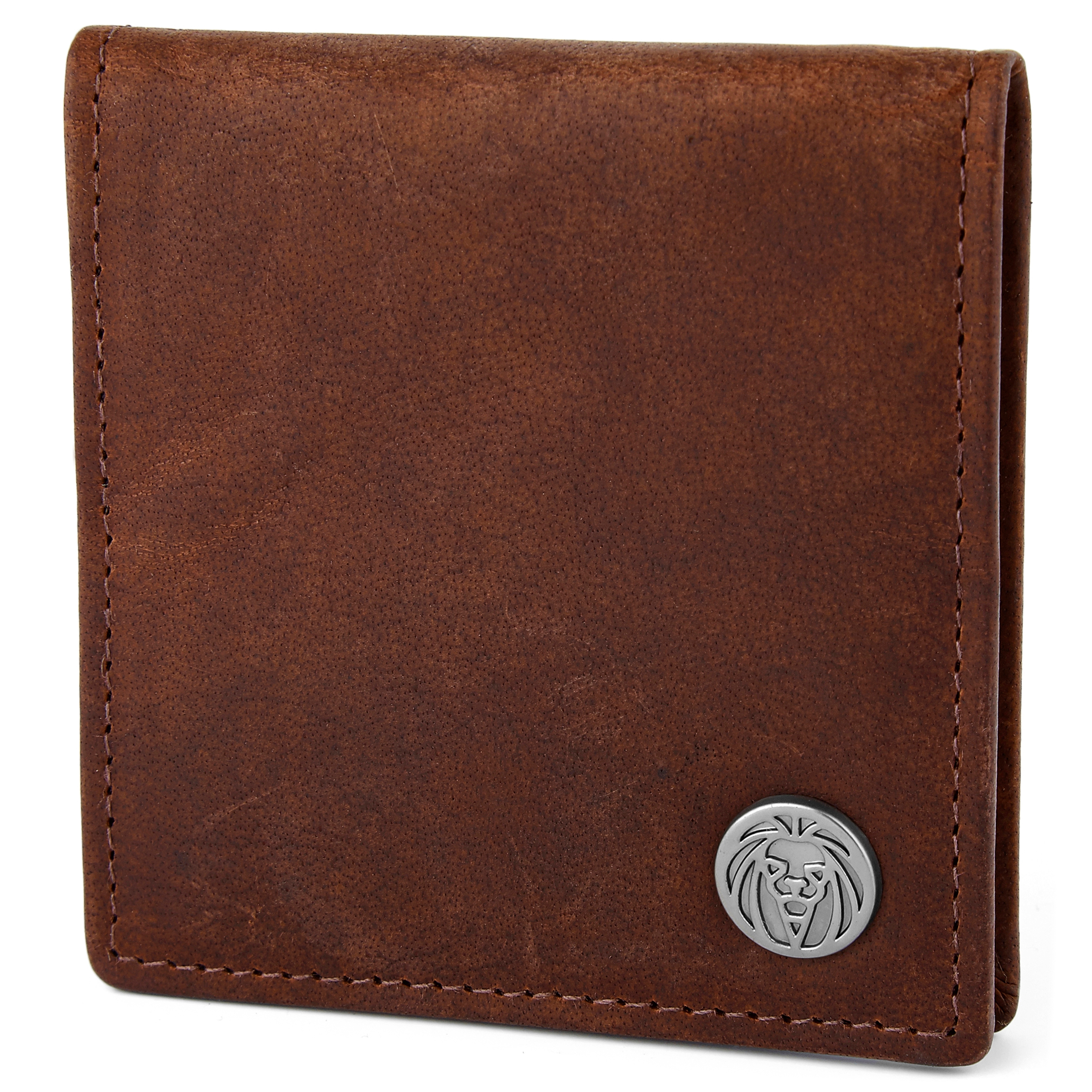 Monedero de cuero marrón Oxford - 1