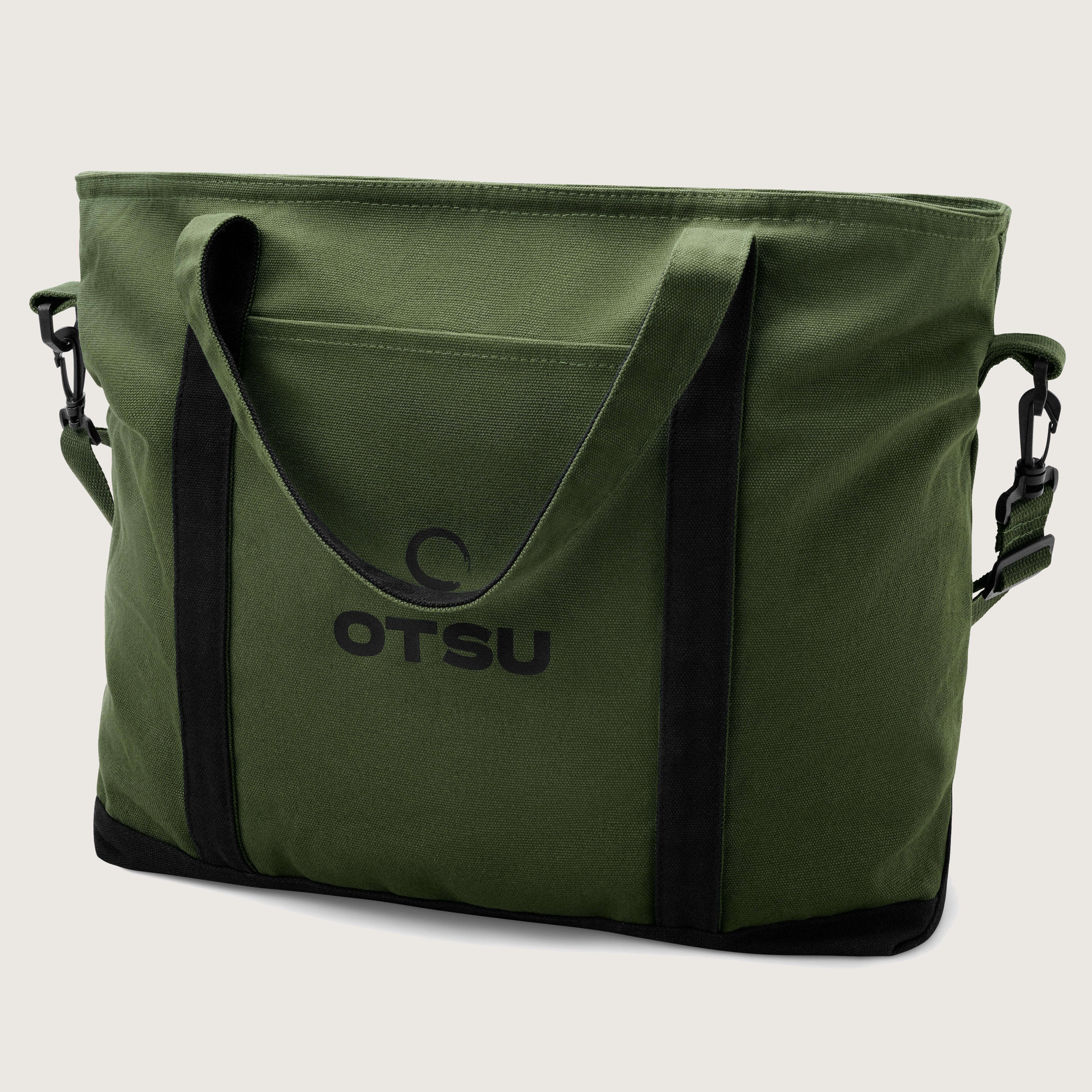 Otsu - Large army green zip tote bag | In stock! | Otsu