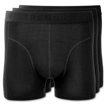 FeatherFeel | Pack de 3 calzoncillos tipo bóxer de lana merino de color negro FeatherFeel | Pack de 3 calzoncillos tipo bóxer de lana merino de color negro