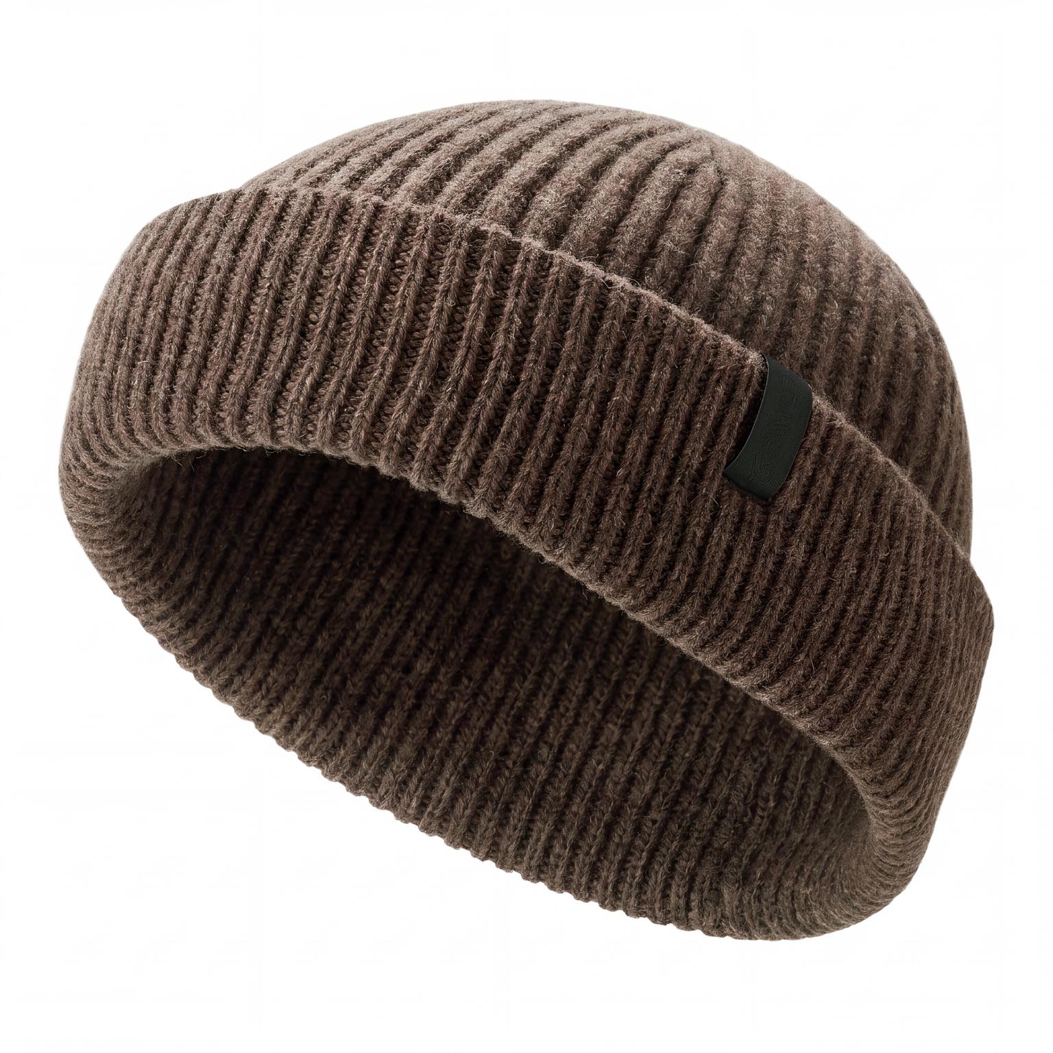 Nordic | καφέ fisherman σκούφος beanie από μαλλί merino Nordic | καφέ fisherman σκούφος beanie από μαλλί merino
