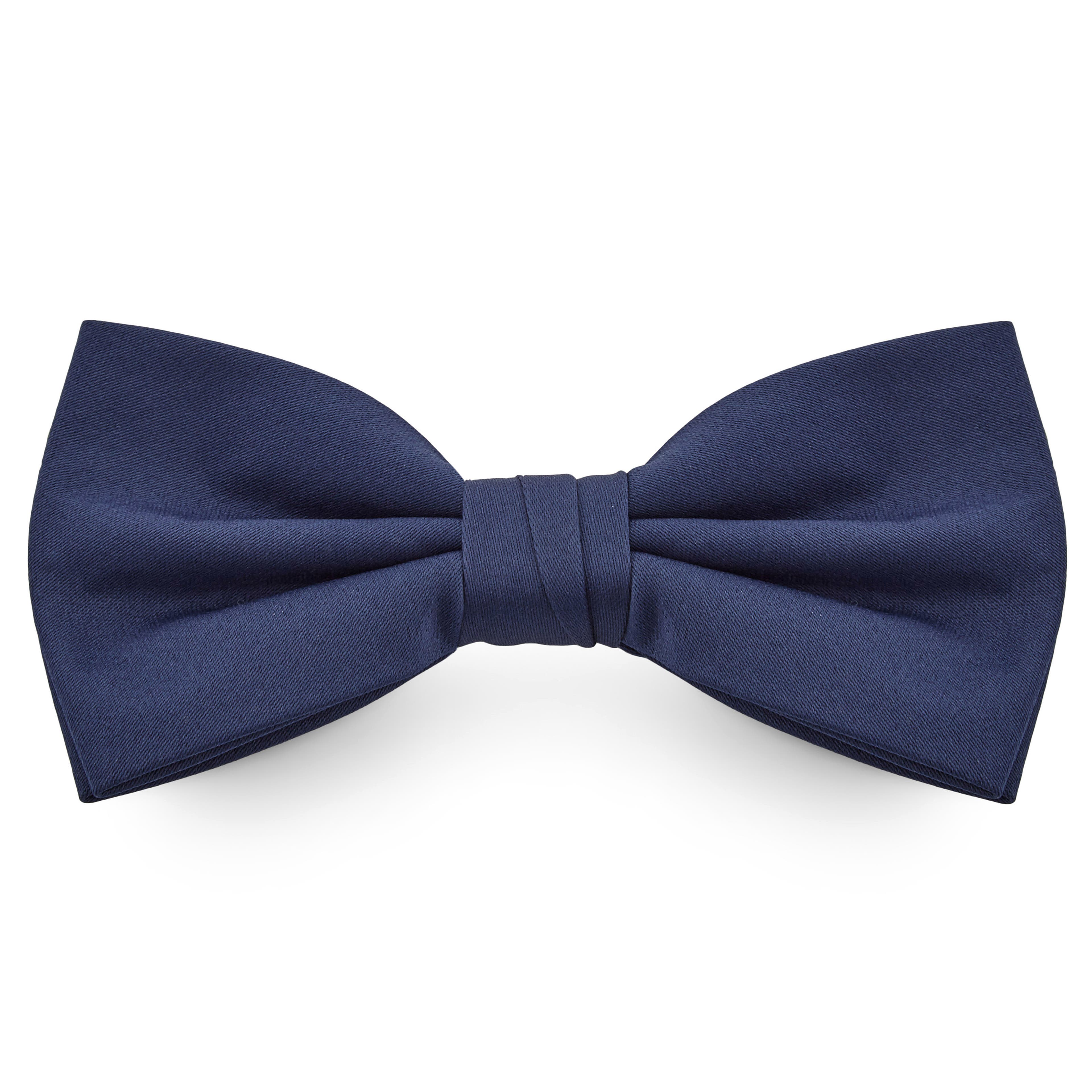 XL Navy Blue Basic Pre-Tied Bow Tie