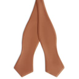 Cognac Self-Tie Grosgrain Diamond Tip Bow Tie