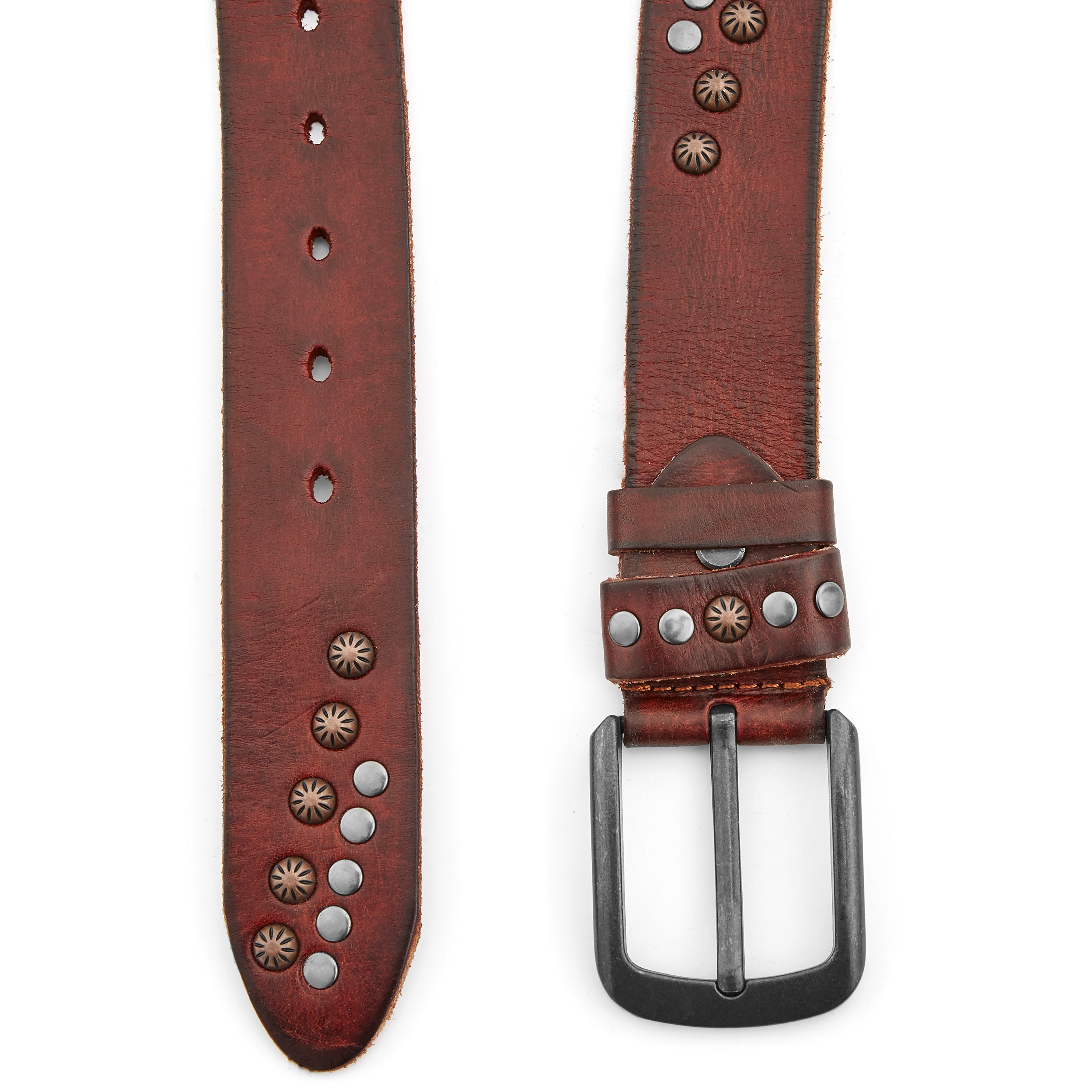 Donkerbruine Leren Cowboyriem - 2