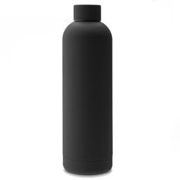 Botella de agua | 750 ml | acero inoxidable negro