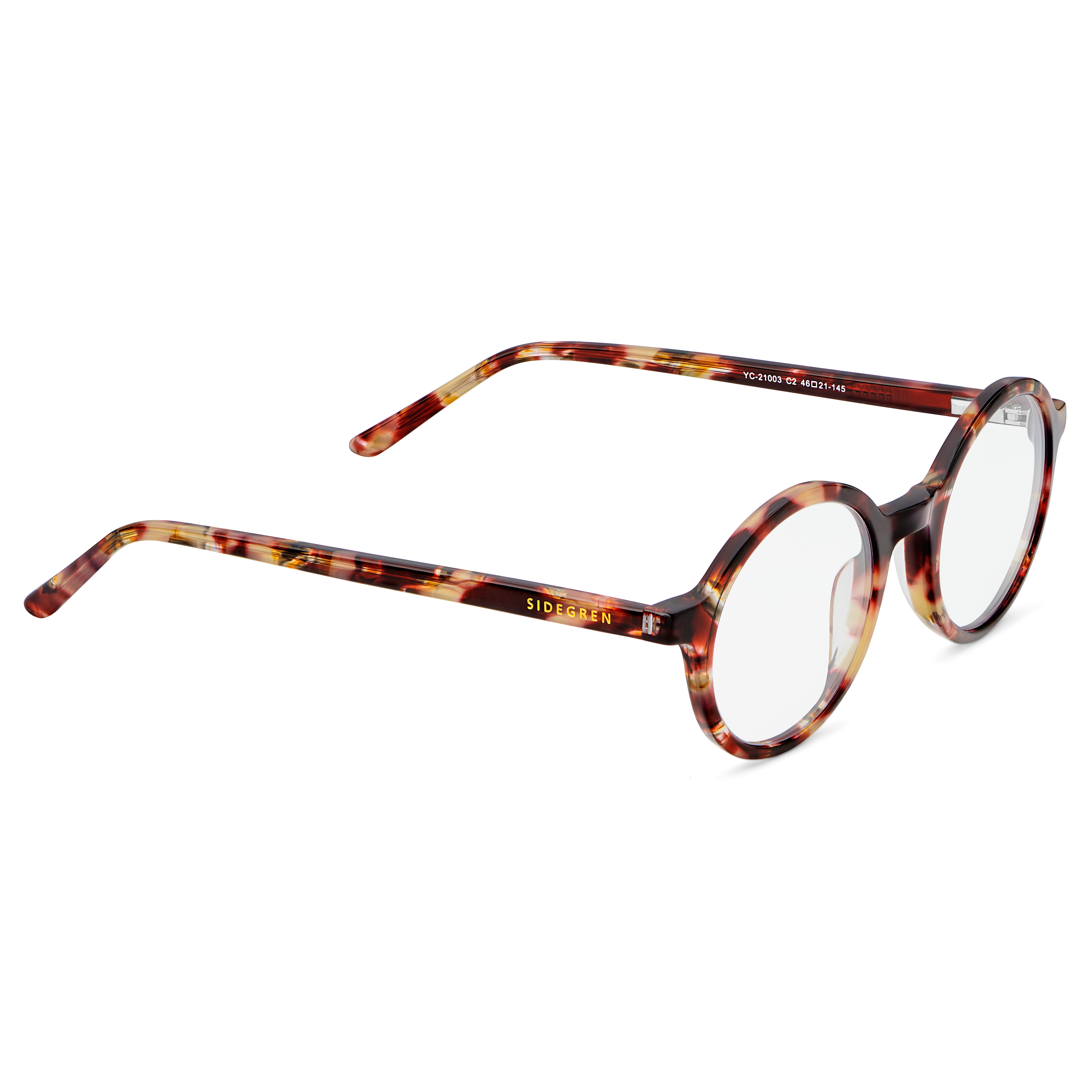 Round Tortoise Shell Blue Light Blocking Clear Lens Glasses - 3