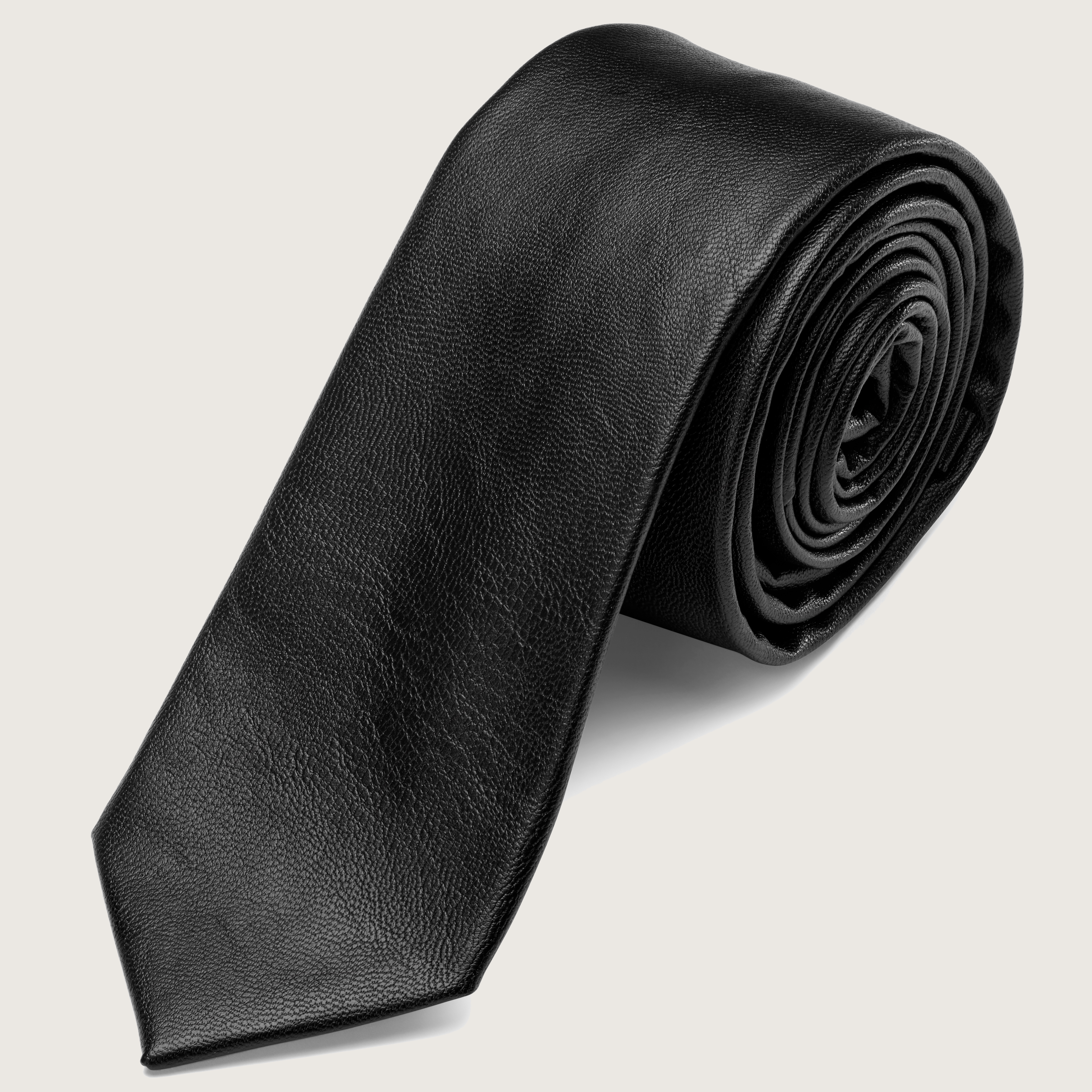 小物 JIMSINN black leather necktie 1-1.