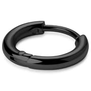 Huggie | Tynn Sort 8 mm Hoop Ørering av Rustfritt Stål Huggie | Tynn Sort 8 mm Hoop Ørering av Rustfritt Stål