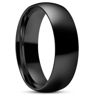 Simple Black Stainless Steel Ring Simple Black Stainless Steel Ring