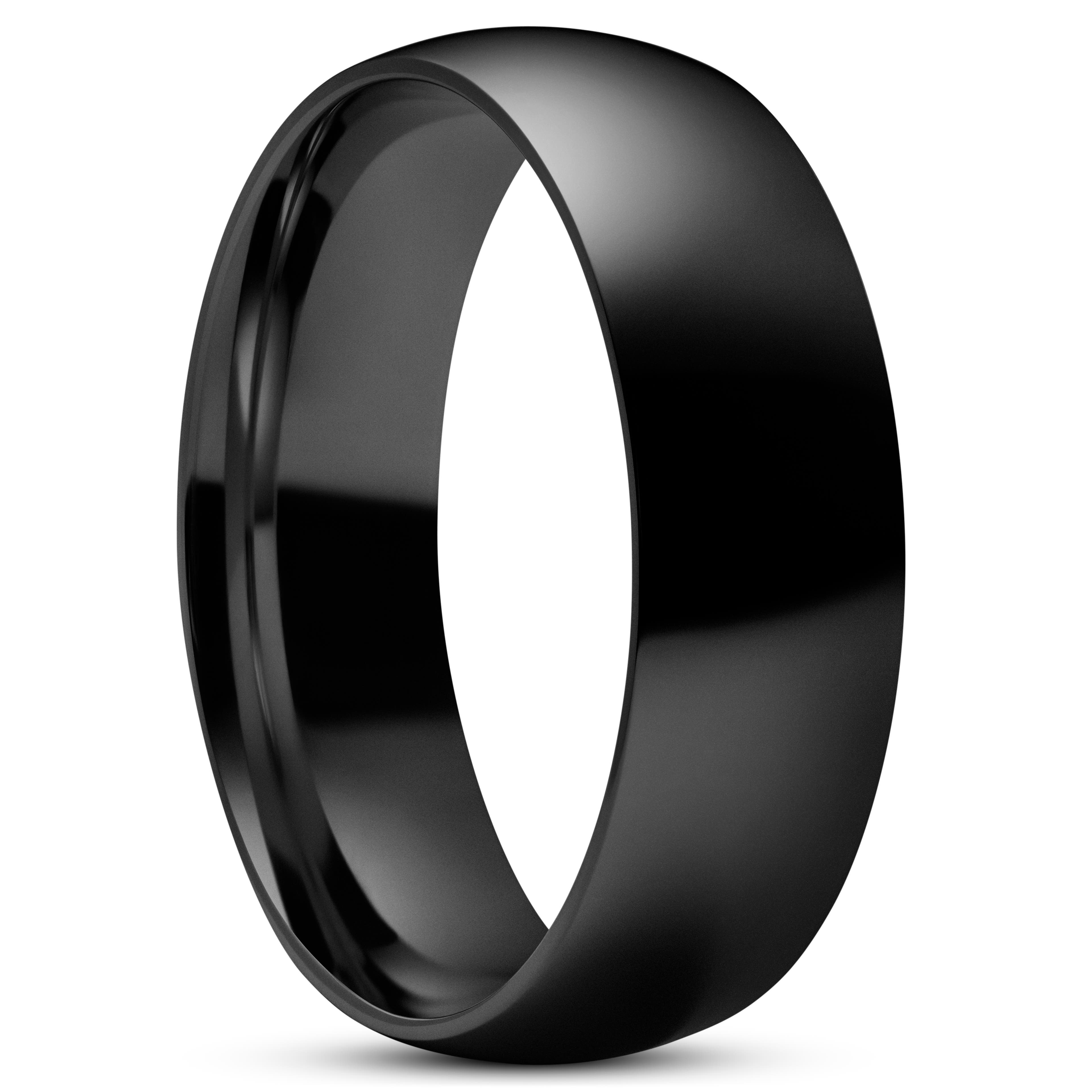 Simple Black Stainless Steel Ring Simple Black Stainless Steel Ring