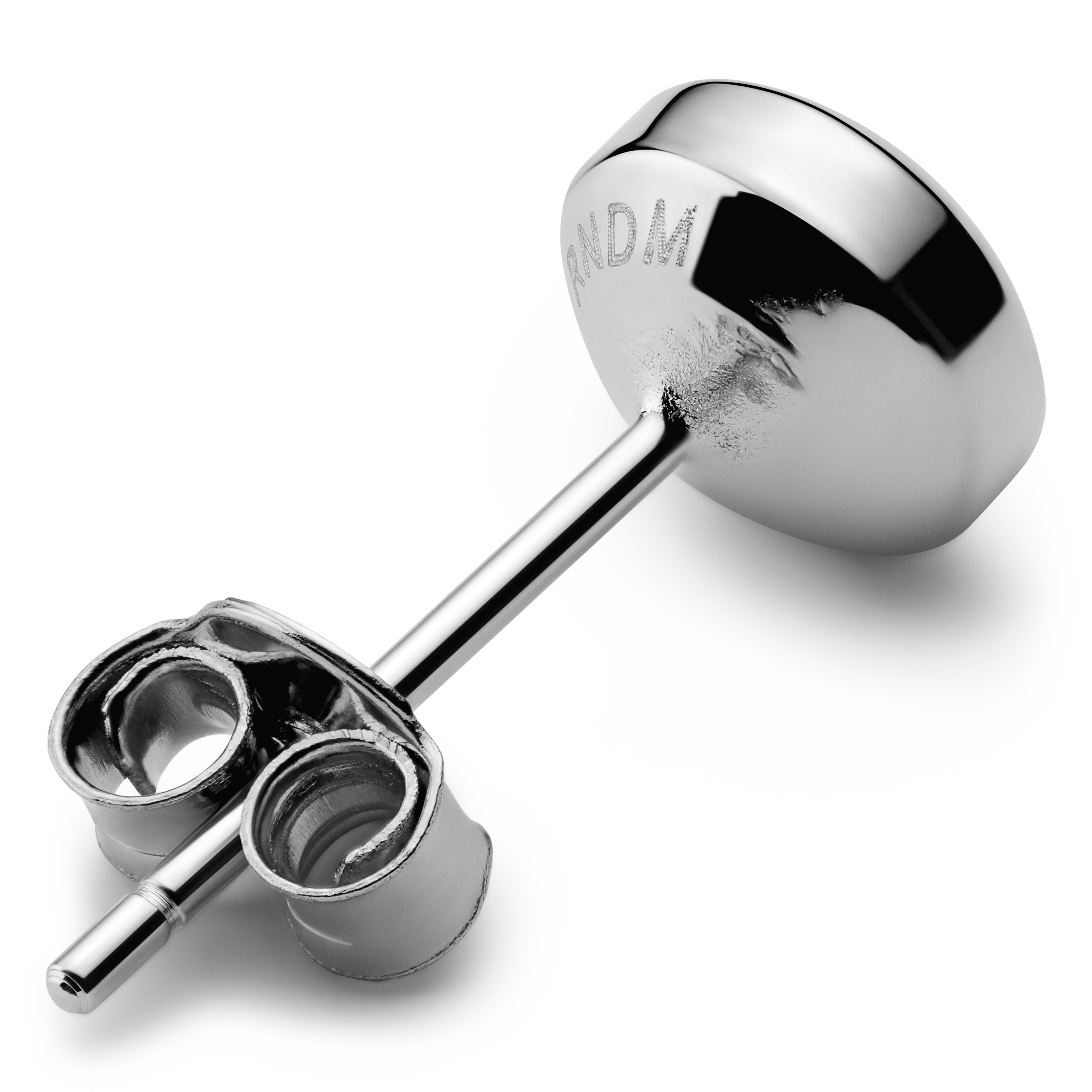 Brinco em Prata de Lei Banhada a Ródio de 6 mm - 2