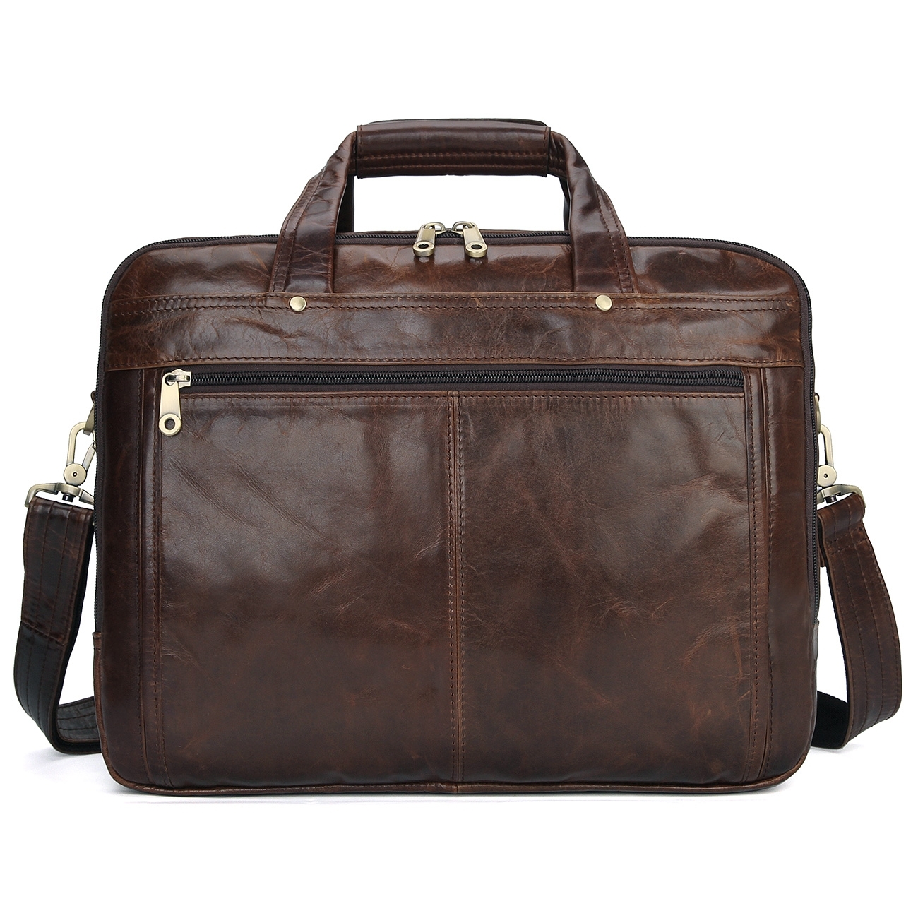 Brown Cario Multi Leather Bag - 4