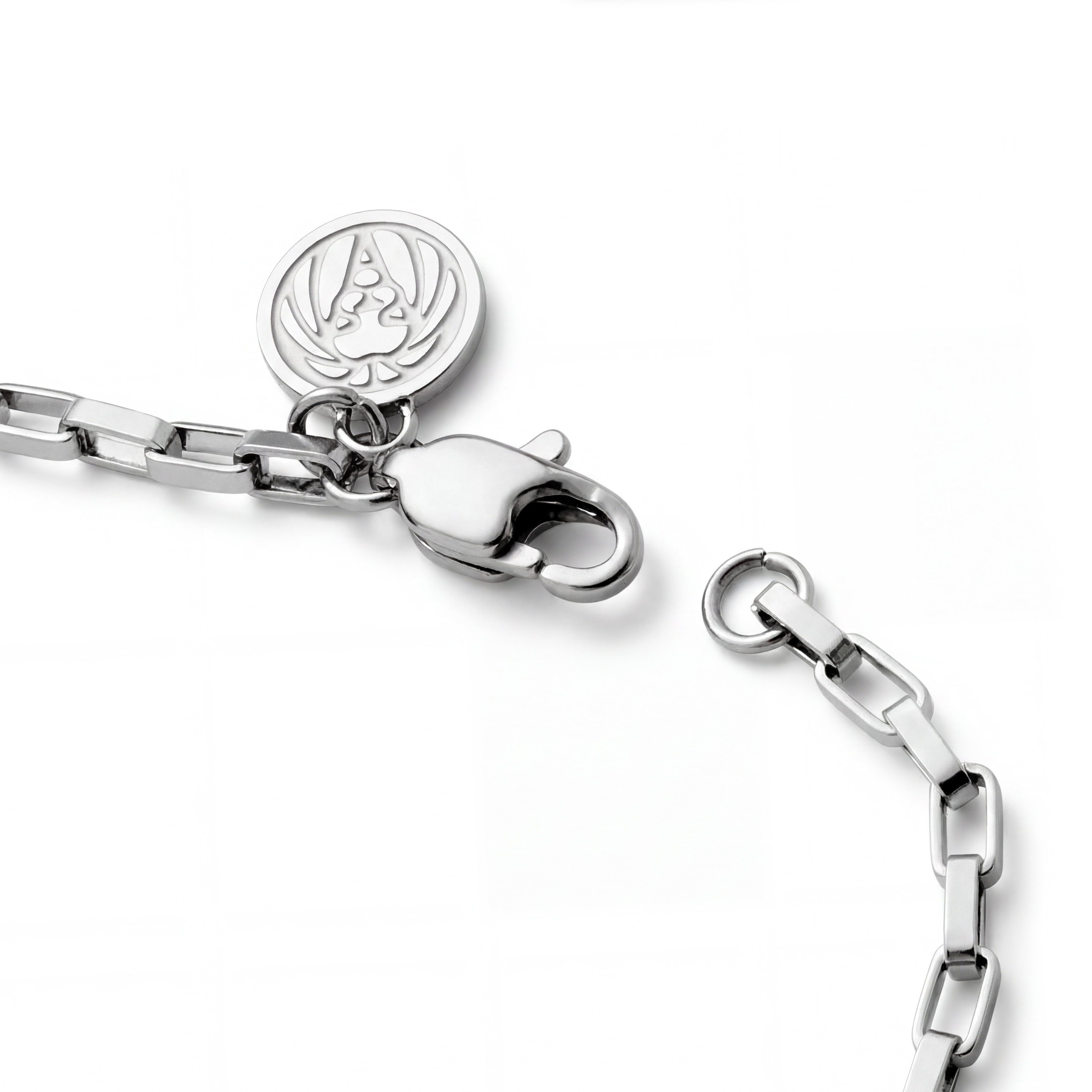 New Classics | Ezüst tónusú rozsdamentes acél téglalap alakú kábellánc nyaklánc 3 mm - 3