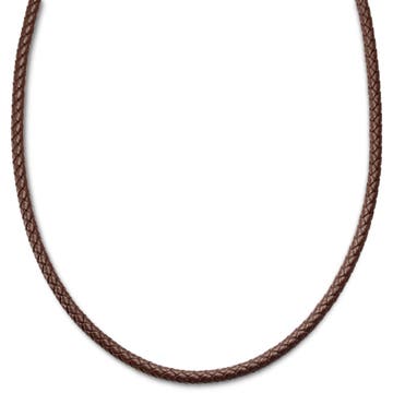Tenvis | 5 mm Brun Læder Halskæde