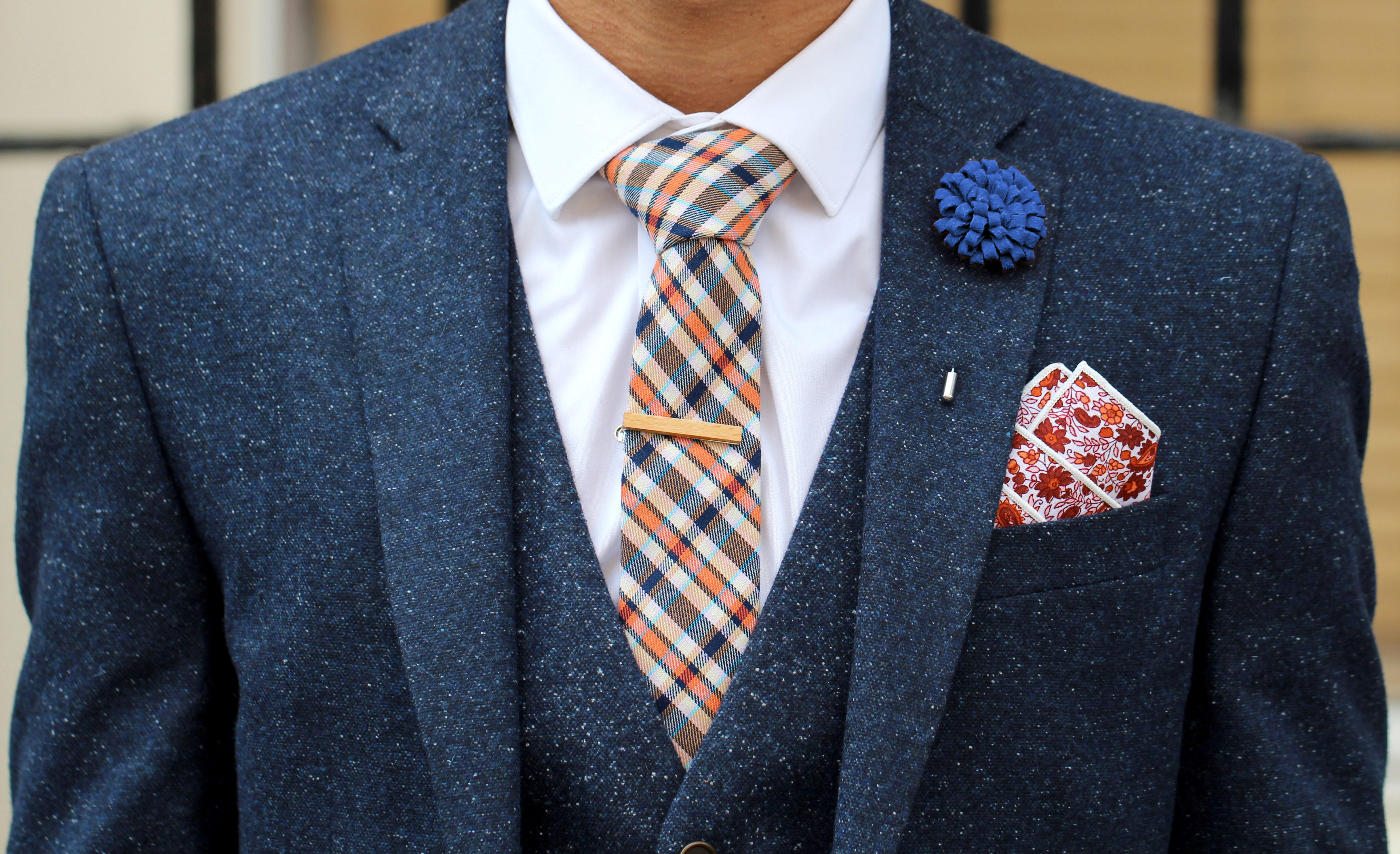 Creative Royal Blue Lapel Flower - 5