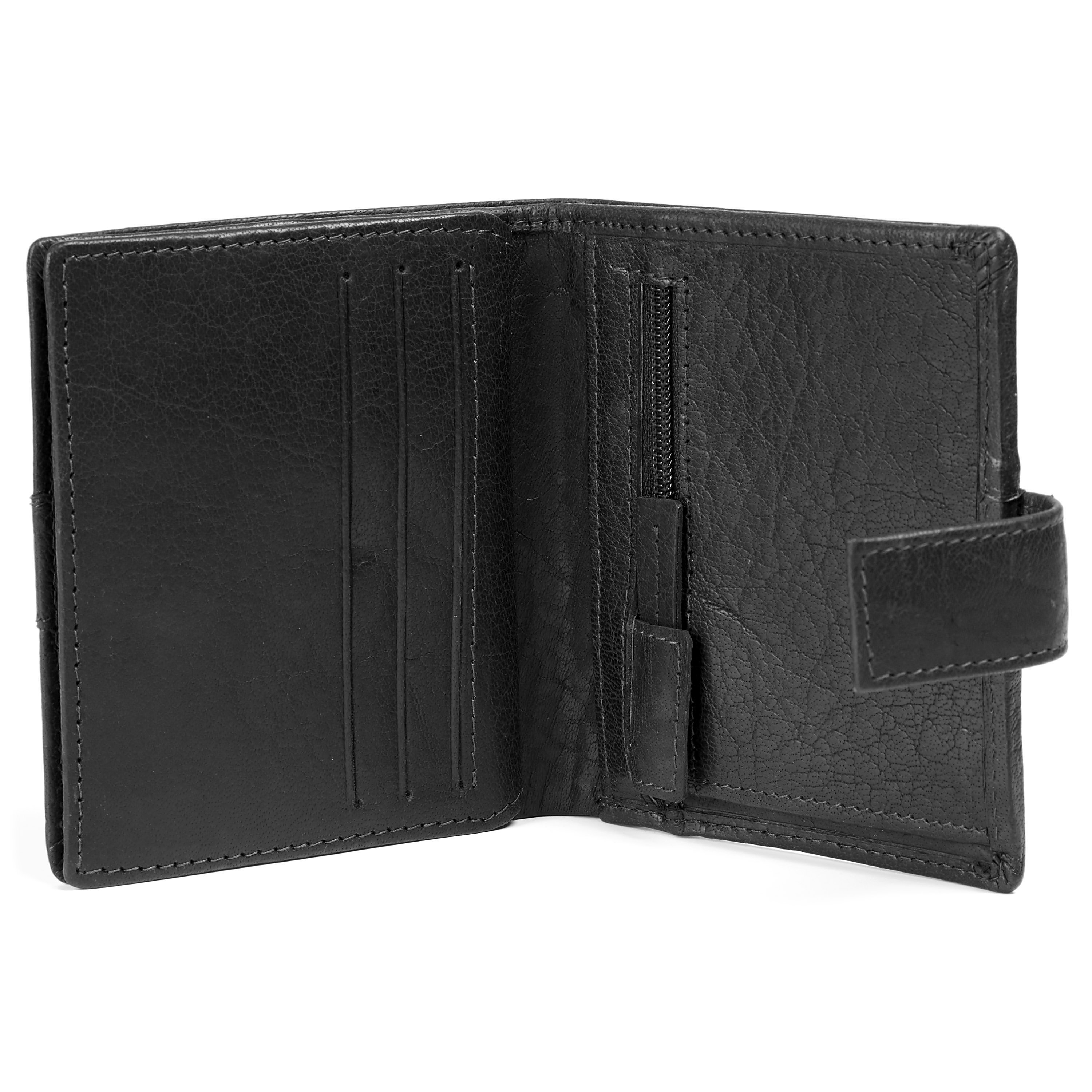 Montreal Vertical Black RFID Leather Wallet - 2